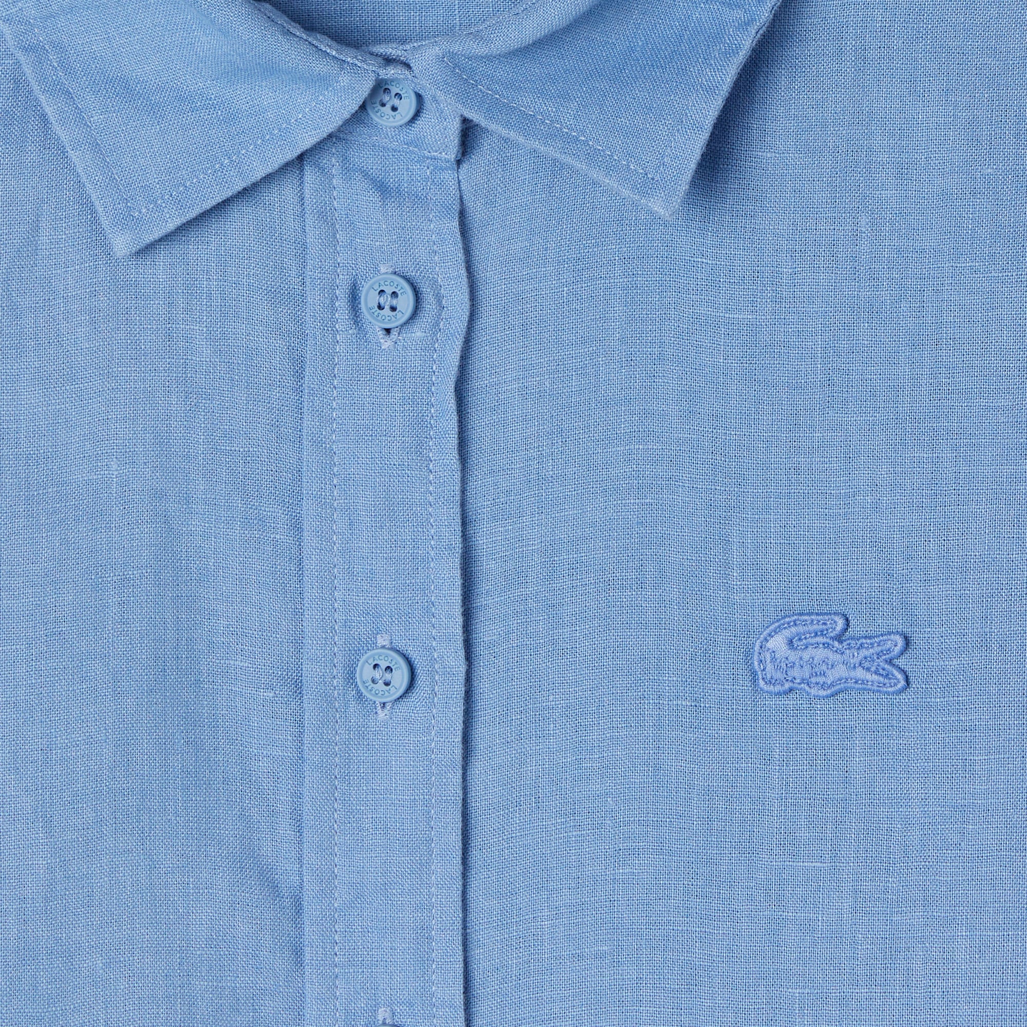 Lacoste Kadın Relaxed Fit Mavi Gömlek görsel 4