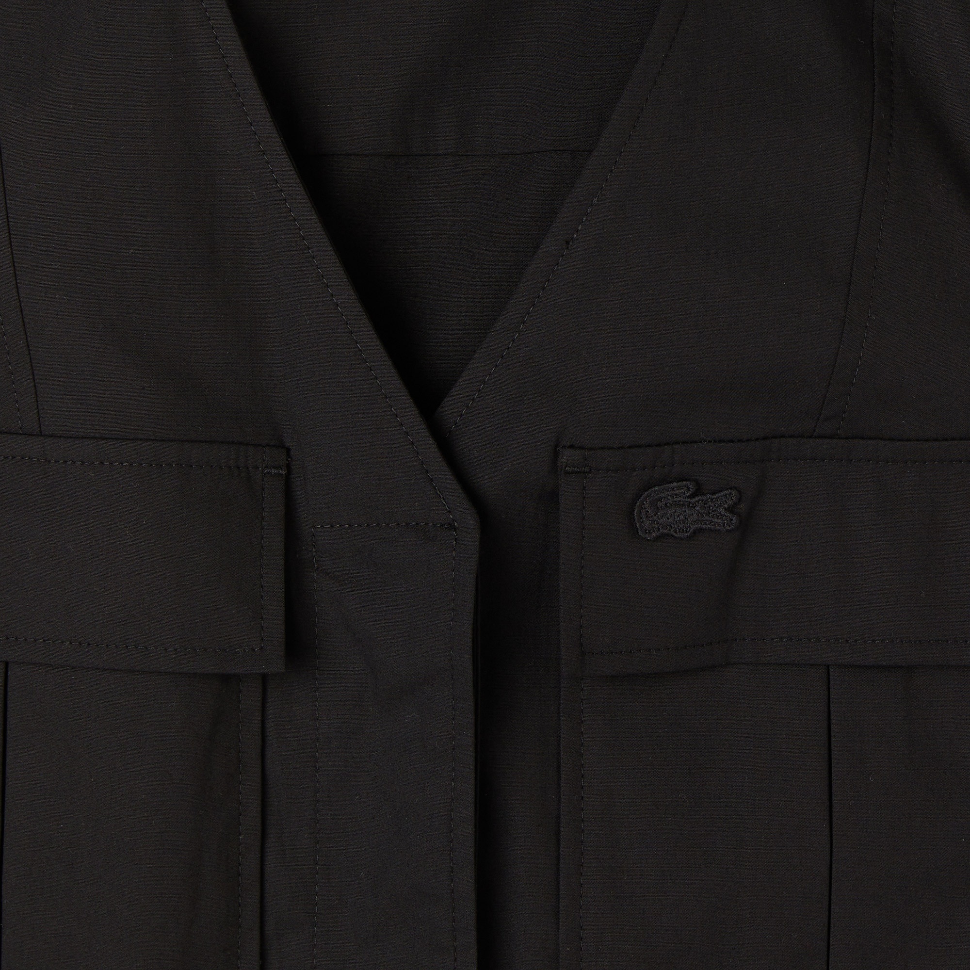 Kadın Classic Fit Kolsuz V Yaka Siyah Elbise