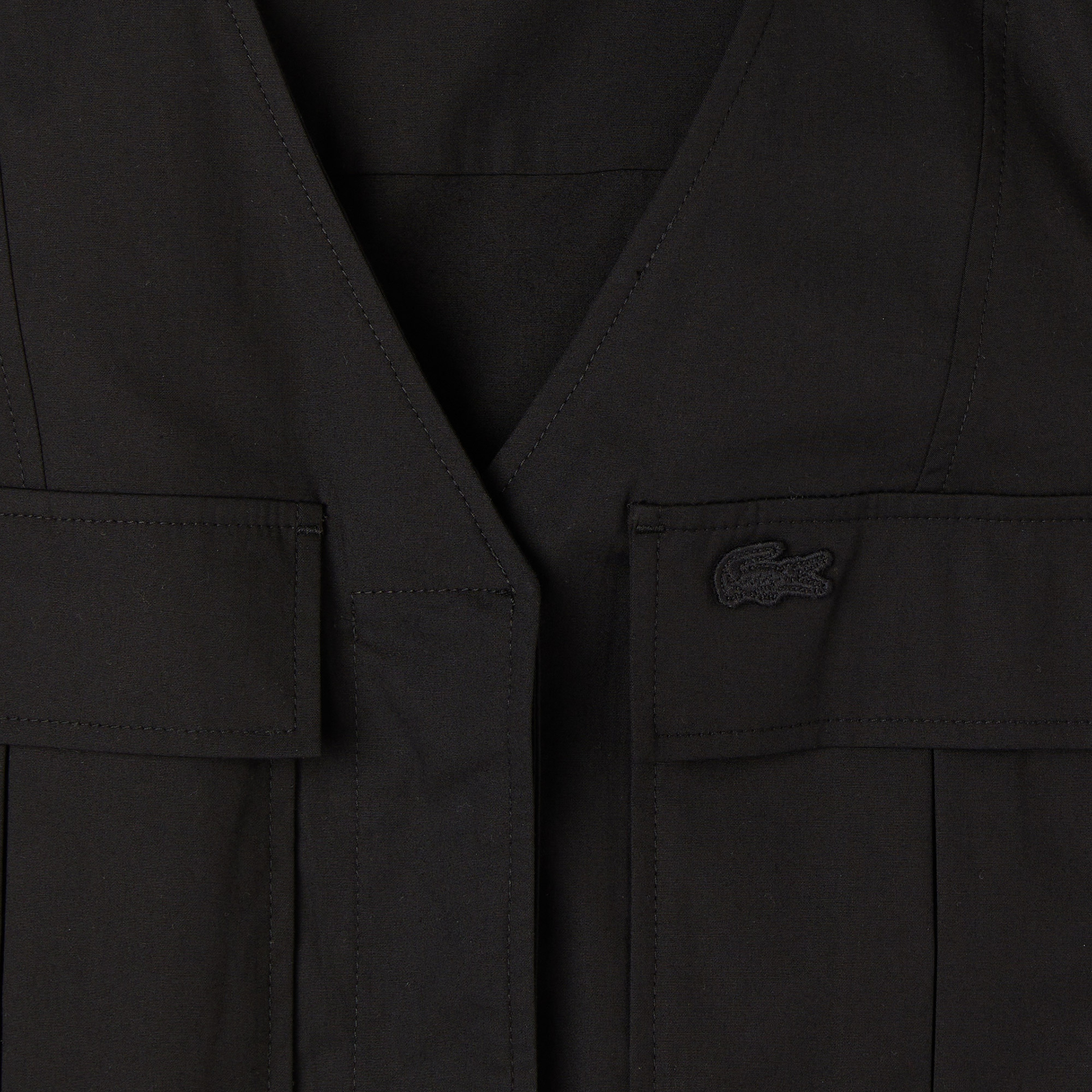 Kadın Classic Fit Kolsuz V Yaka Siyah Elbise