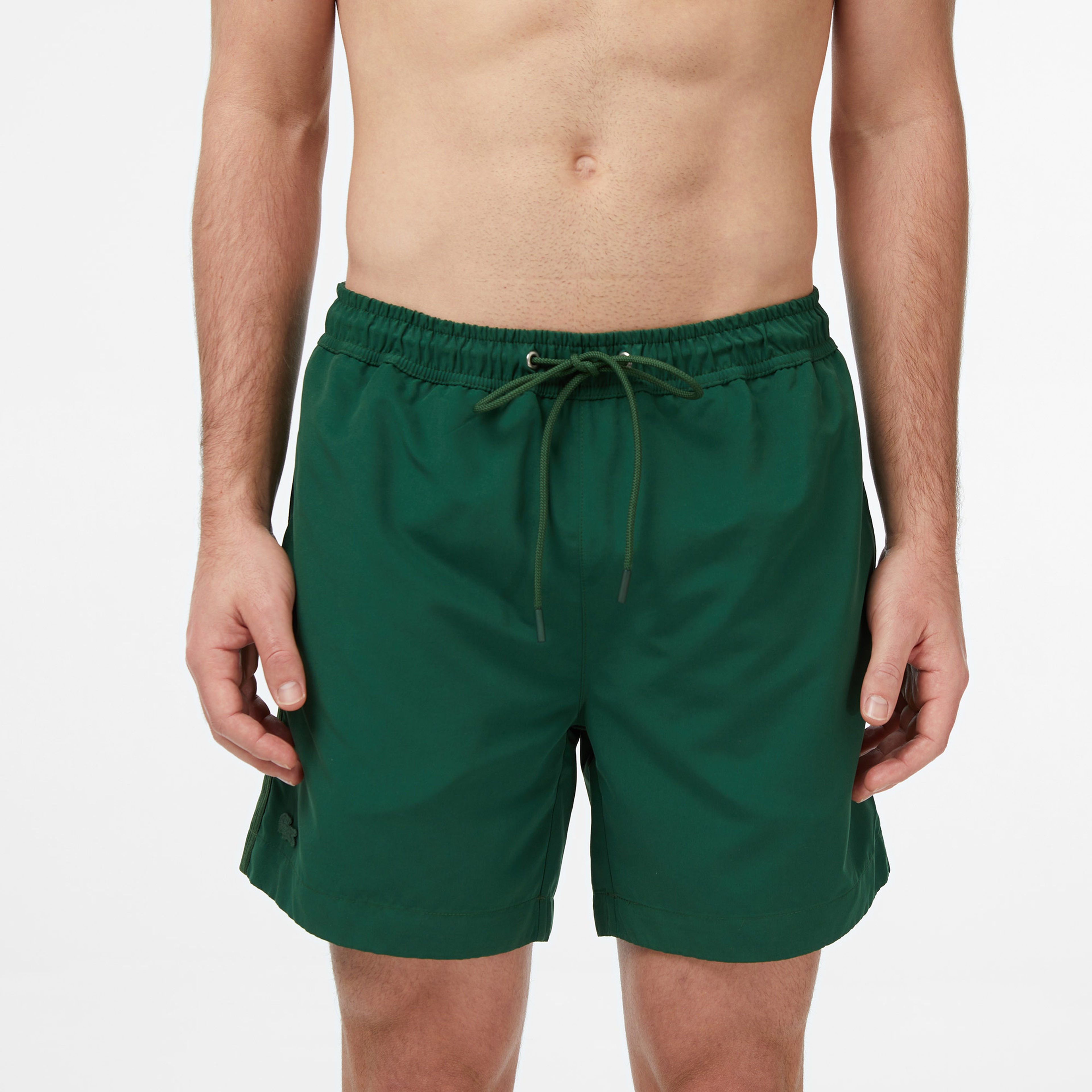 Erkek Regular Fit Koyu Yeşil Deniz Şortu