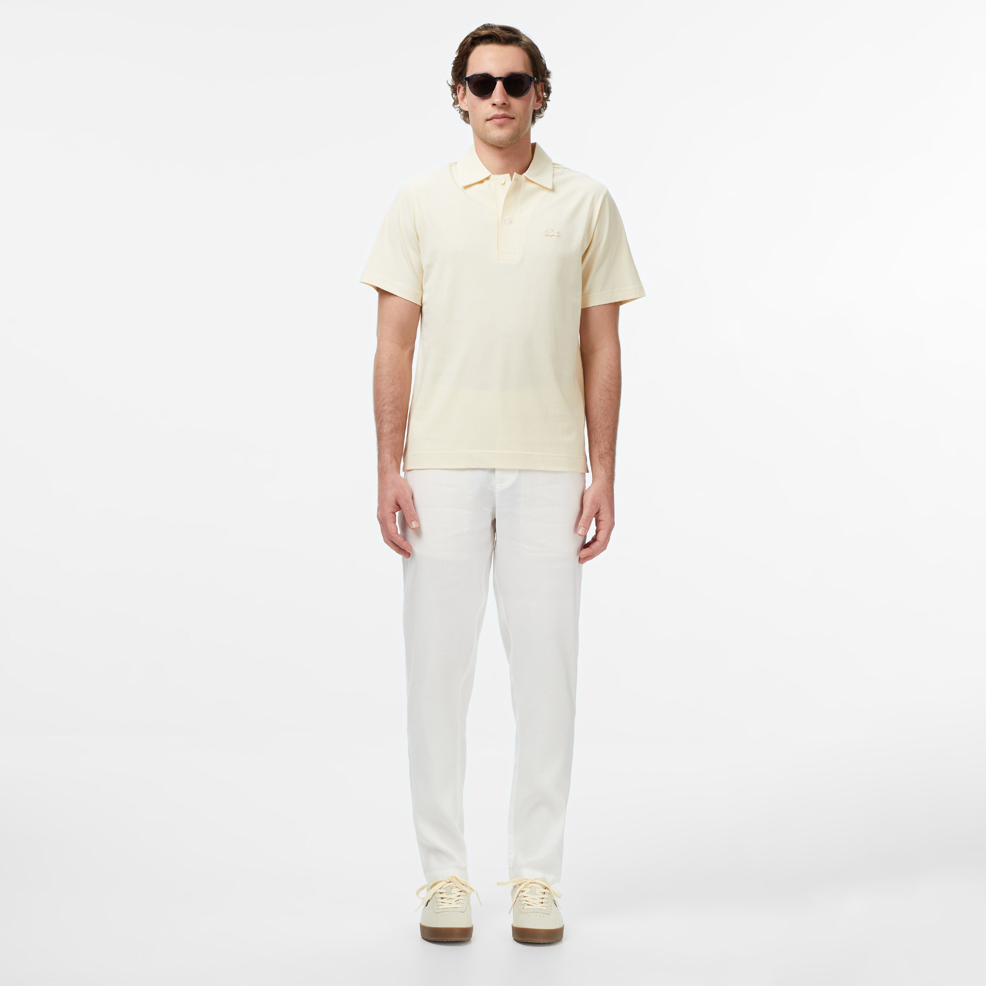 Erkek Tapered Fit Krem Pantolon