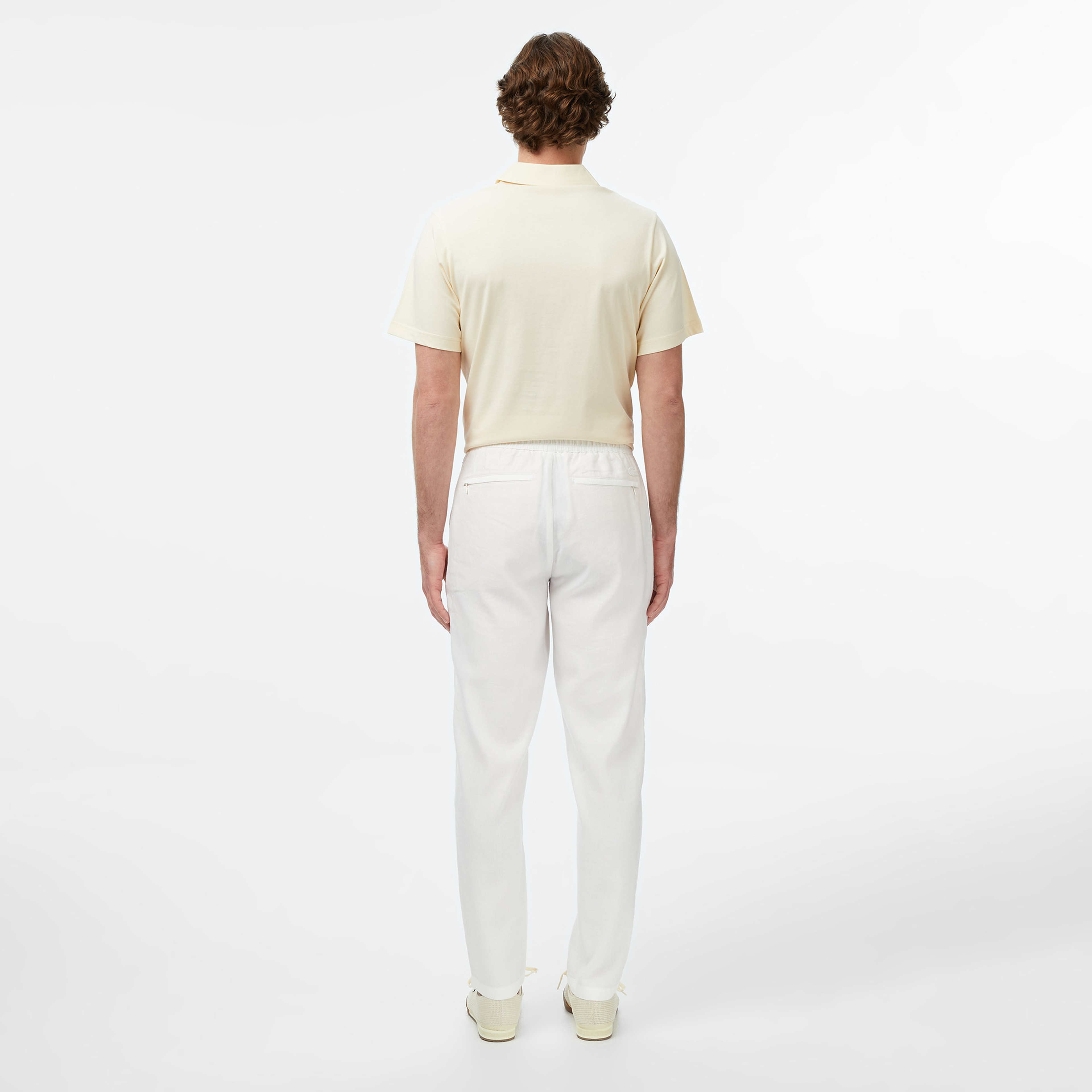 Erkek Tapered Fit Krem Pantolon