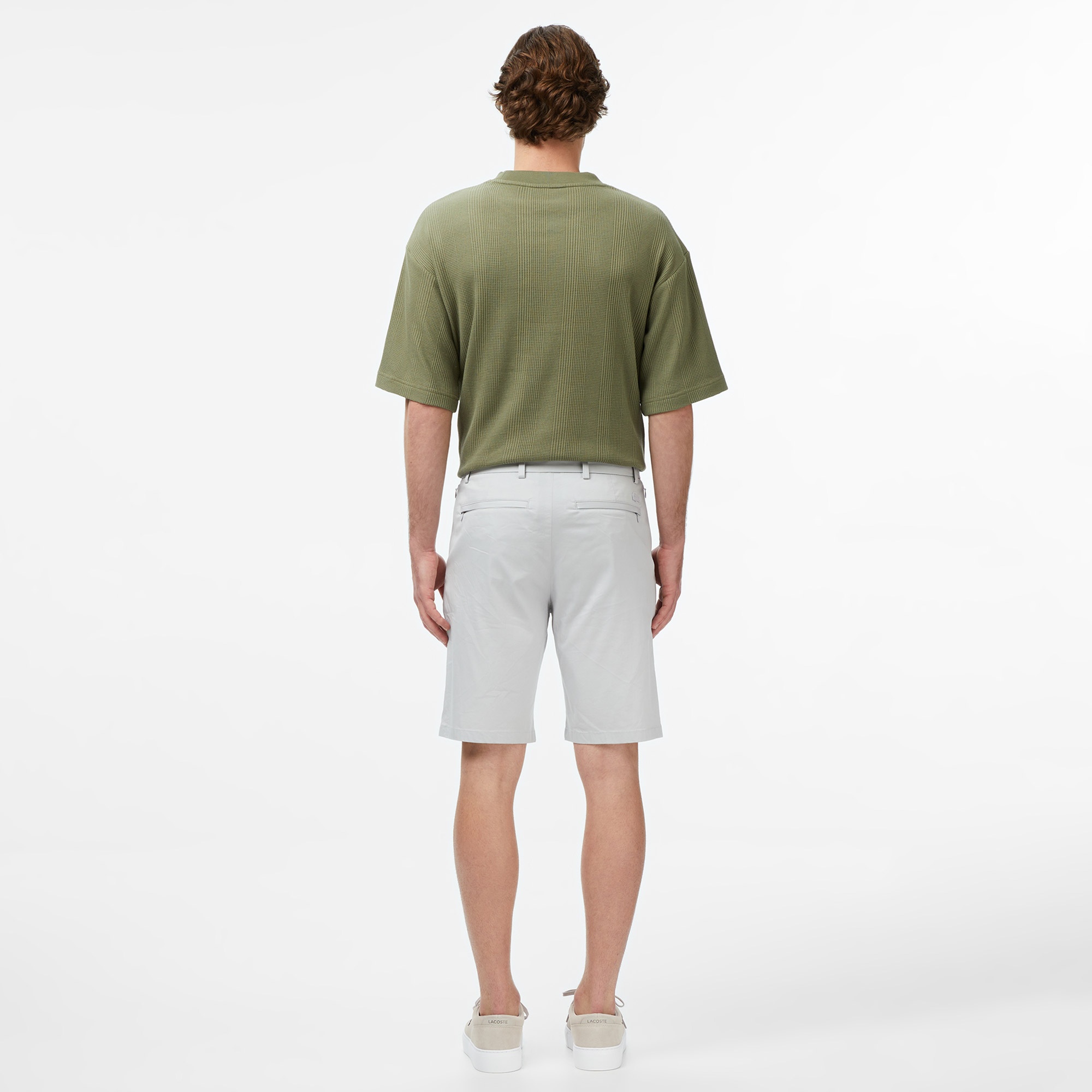 Erkek Regular Fit Gri Bermuda Şort