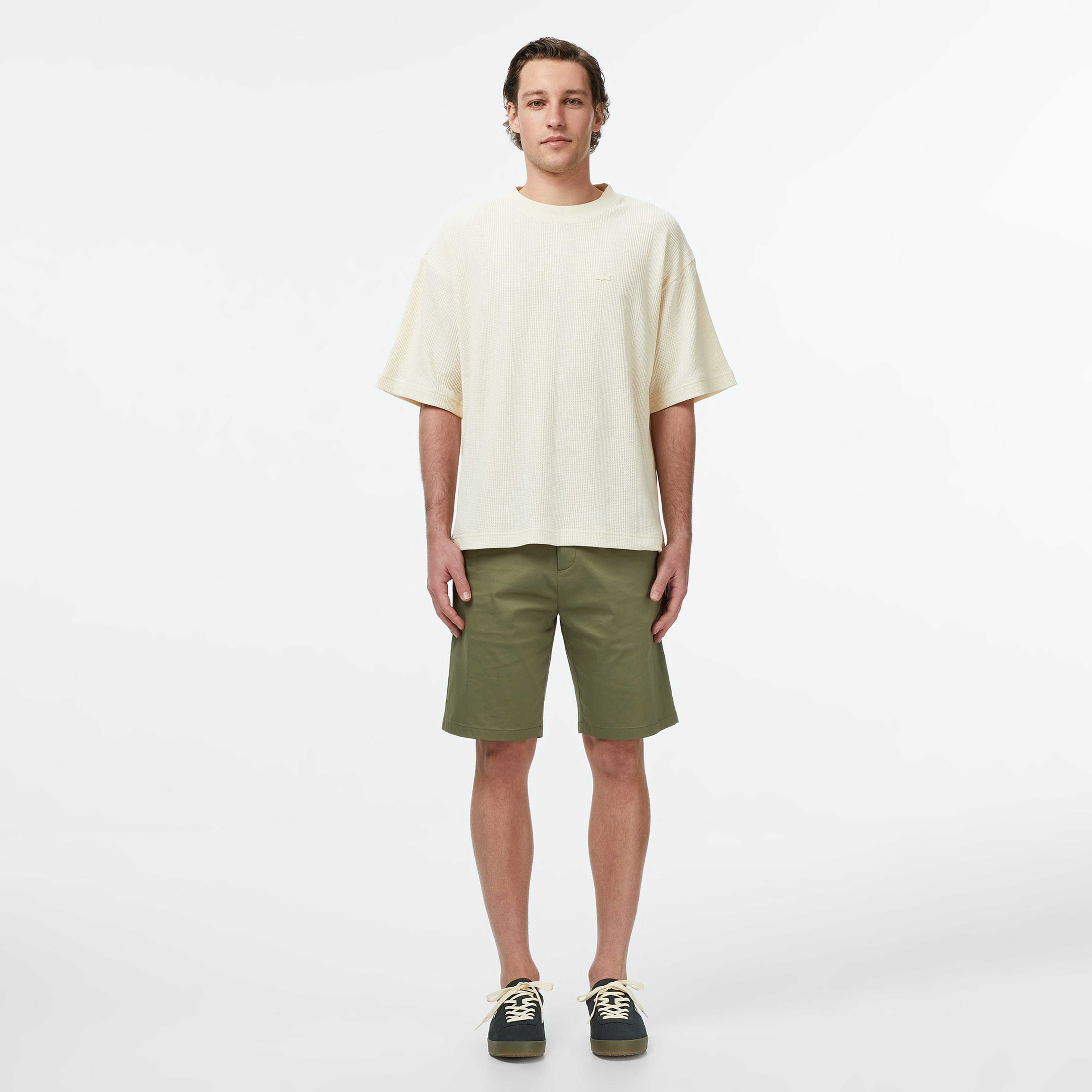 Erkek Regular Fit Haki Bermuda Şort