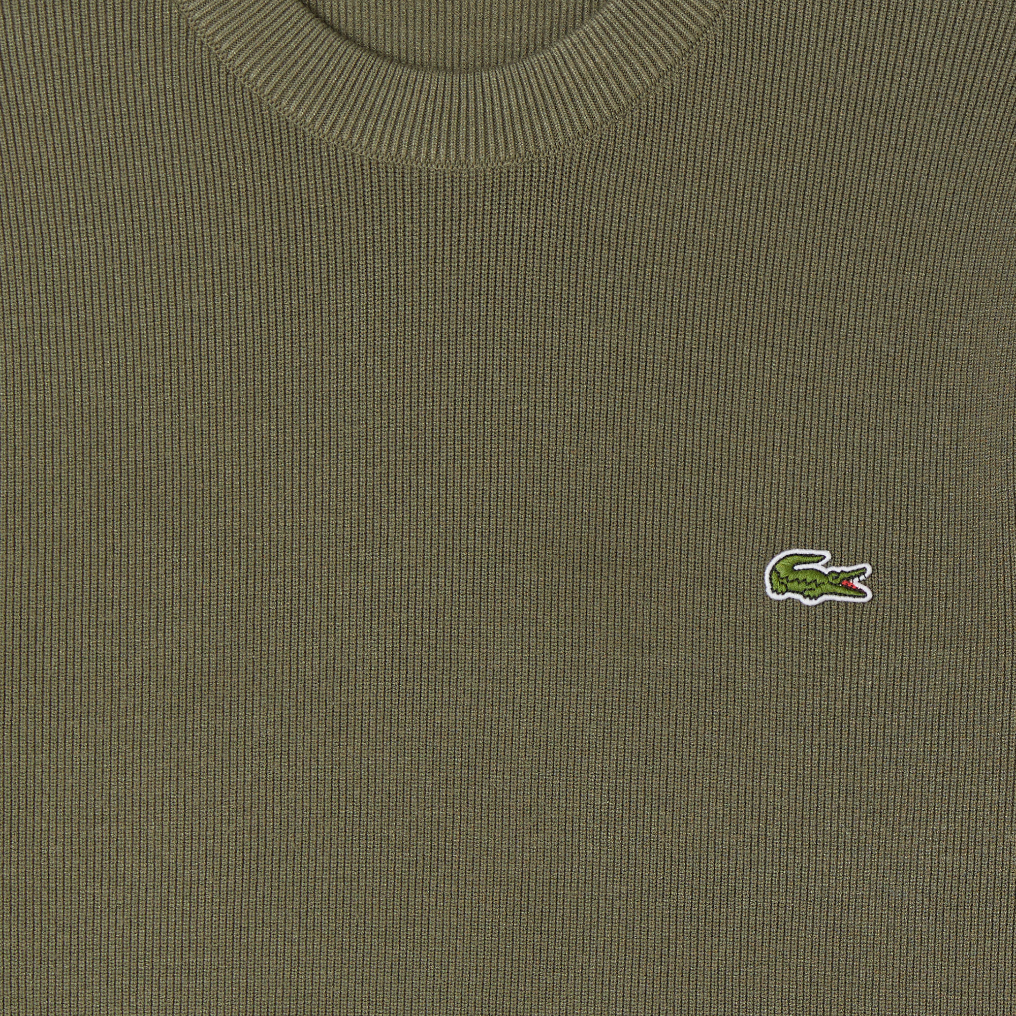 Lacoste Erkek Classic Fit Kısa Kollu Bisiklet Yaka Haki Triko görsel 4