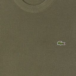 Erkek Classic Fit Kısa Kollu Bisiklet Yaka Haki Triko Yeşil