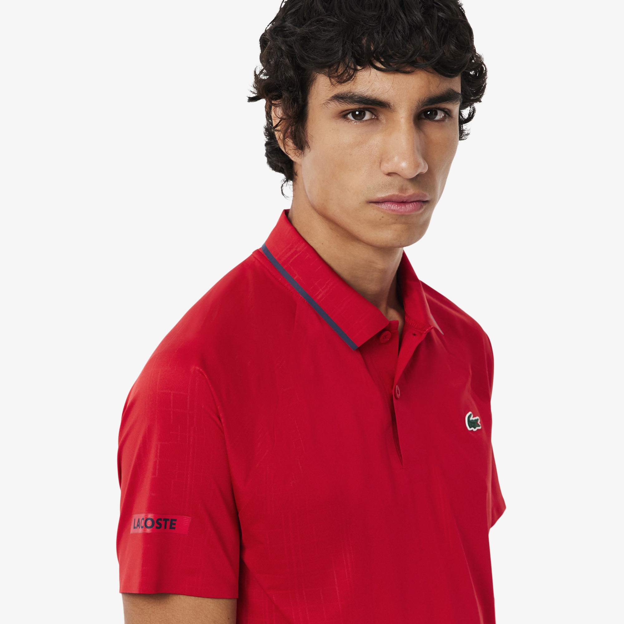 Tennis x Novak Djokovic Erkek Slim Fit  Desenli Kırmızı Polo