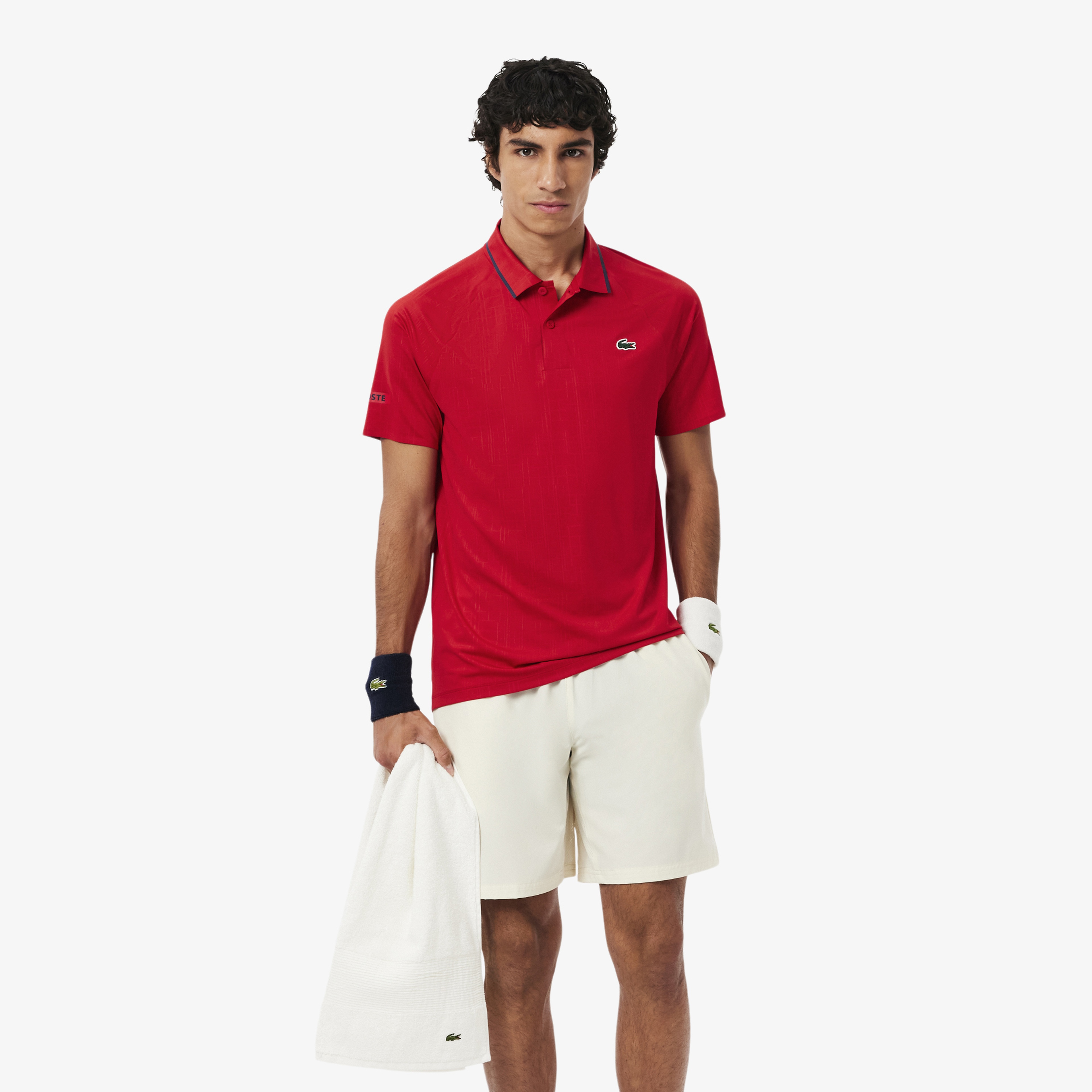 Tennis x Novak Djokovic Erkek Slim Fit  Desenli Kırmızı Polo