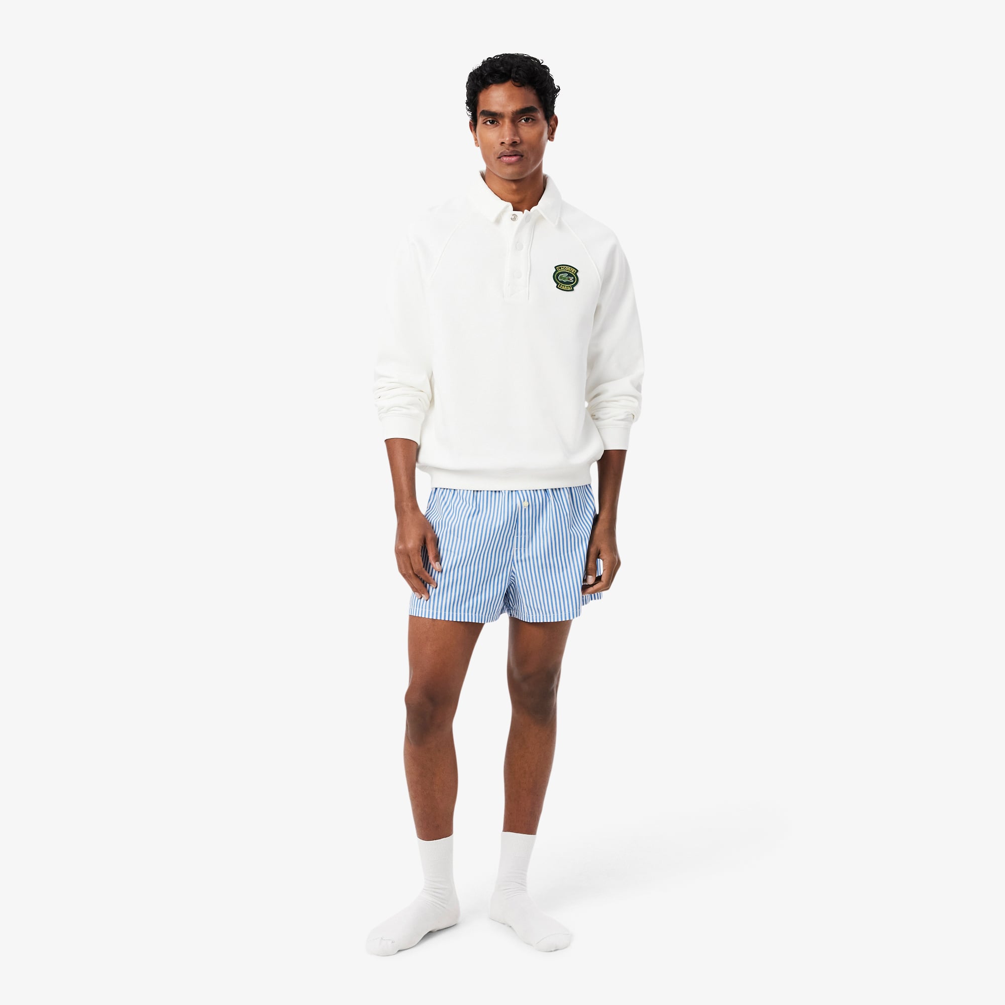 Lacoste Erkek 3'lü Mavi Boxer görsel 4