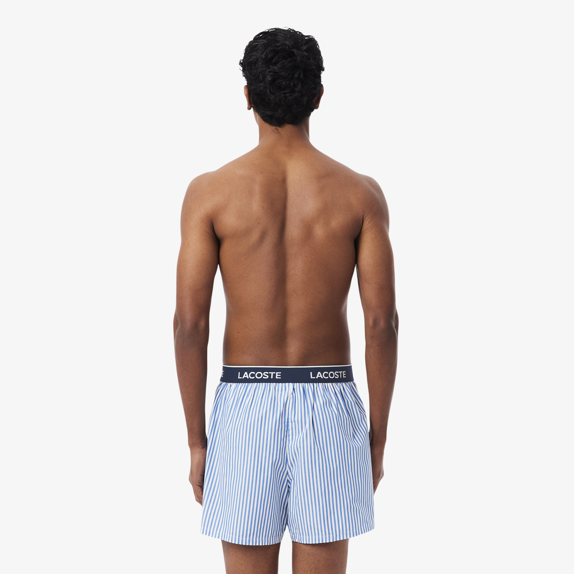Lacoste Erkek 3'lü Mavi Boxer görsel 3
