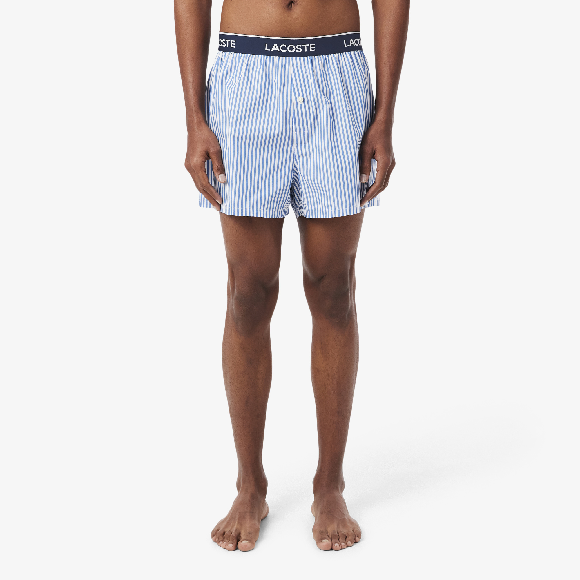 Lacoste Erkek 3'lü Mavi Boxer görsel 2