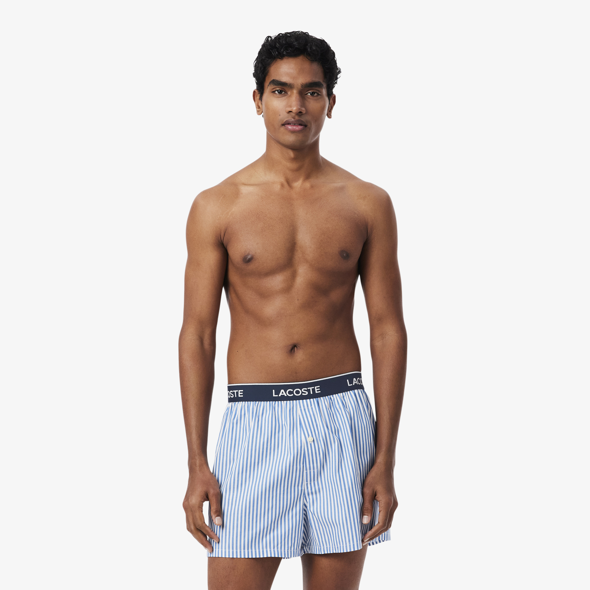 Lacoste Erkek 3'lü Mavi Boxer