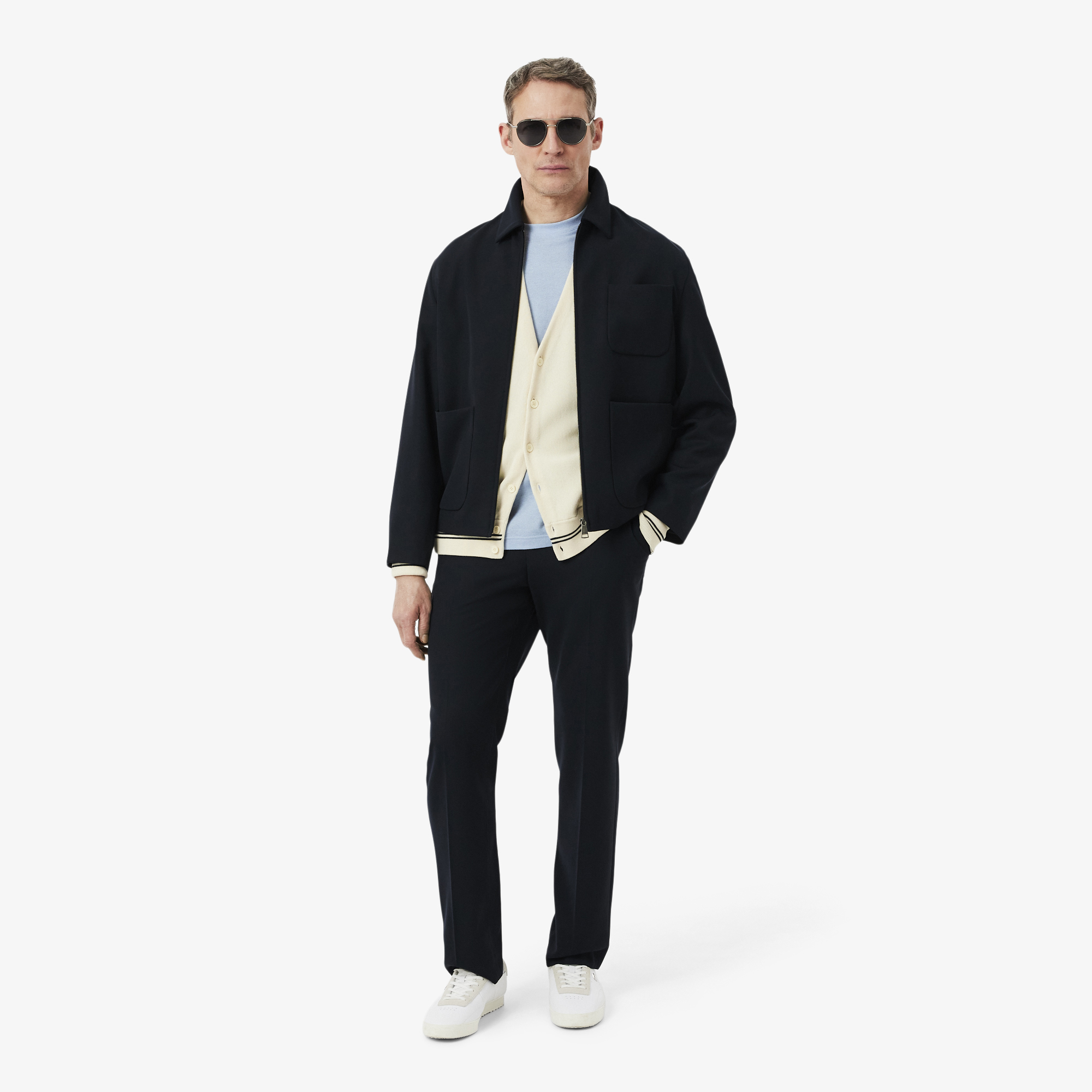 Lacoste Erkek Classic Fit Bisiklet Yaka Mavi T-Shirt görsel 4