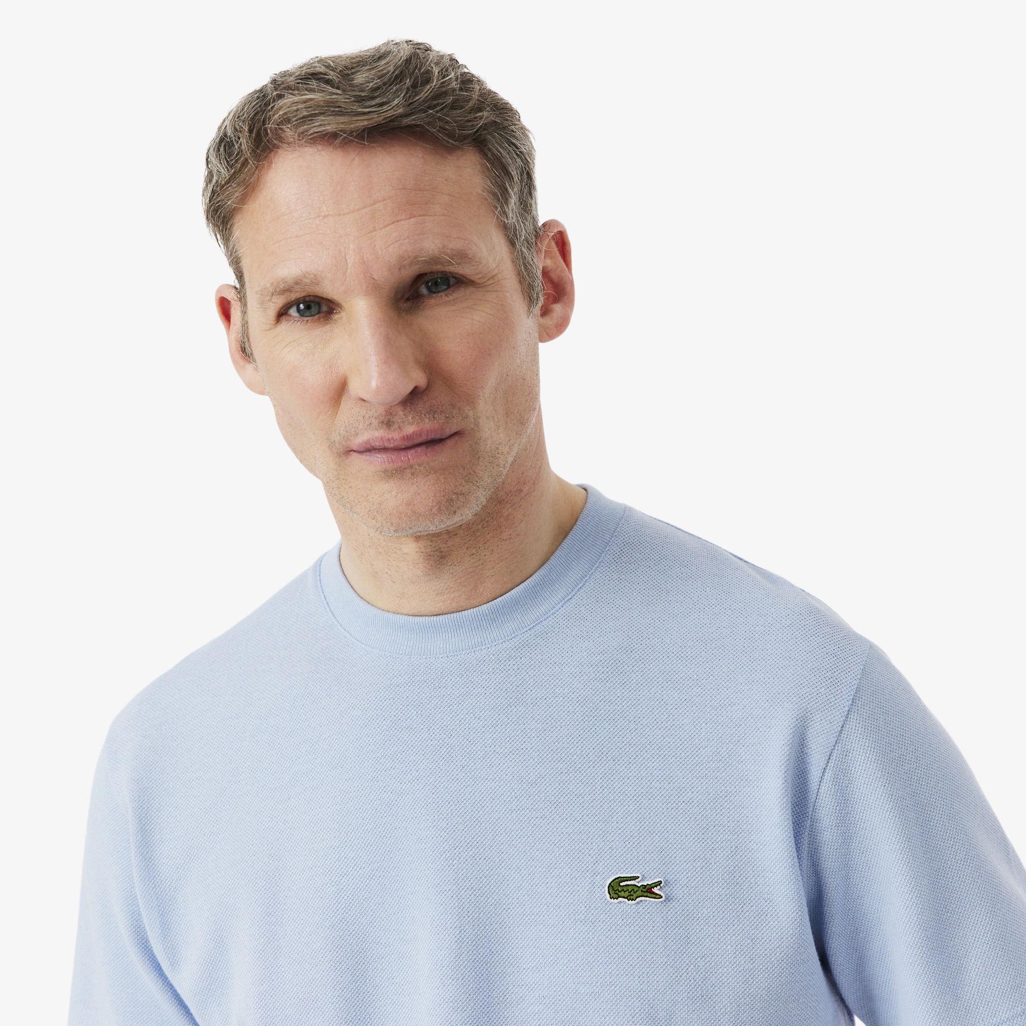 Lacoste Erkek Classic Fit Bisiklet Yaka Mavi T-Shirt görsel 2