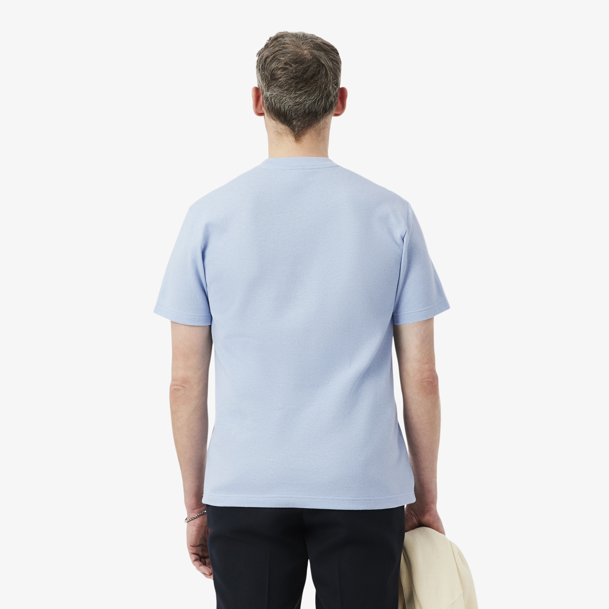 Lacoste Erkek Classic Fit Bisiklet Yaka Mavi T-Shirt görsel 3