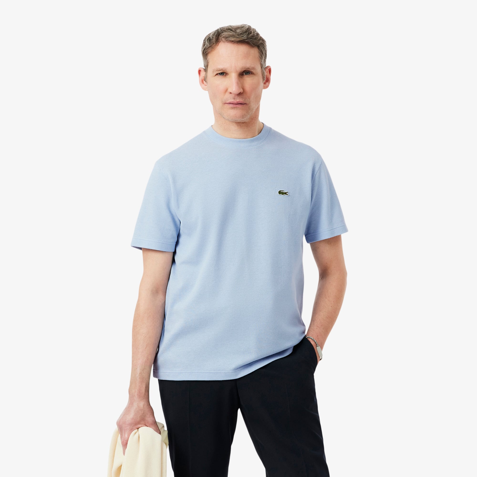 Lacoste Erkek Classic Fit Bisiklet Yaka Mavi T-Shirt