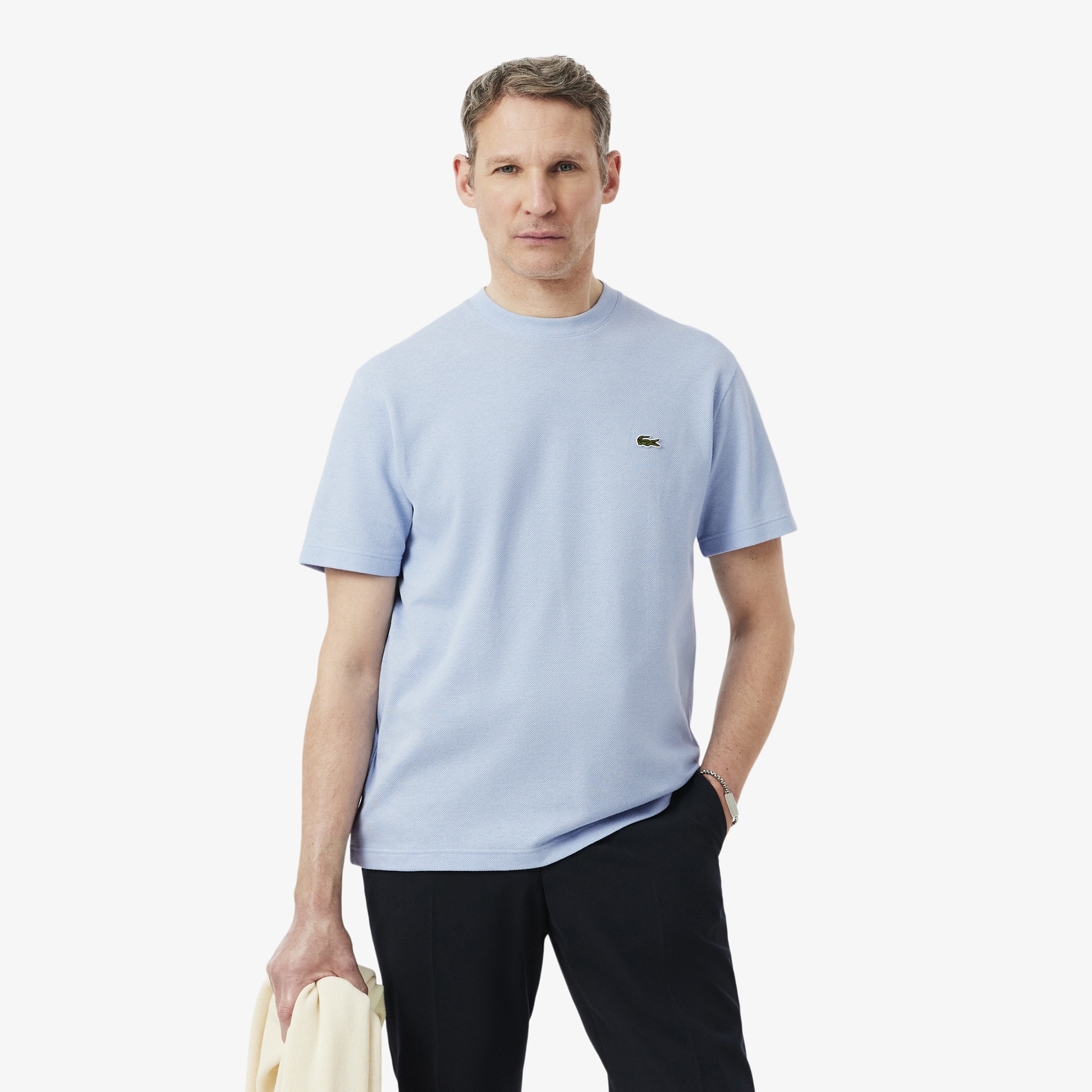 Erkek Classic Fit Bisiklet Yaka Mavi T-Shirt