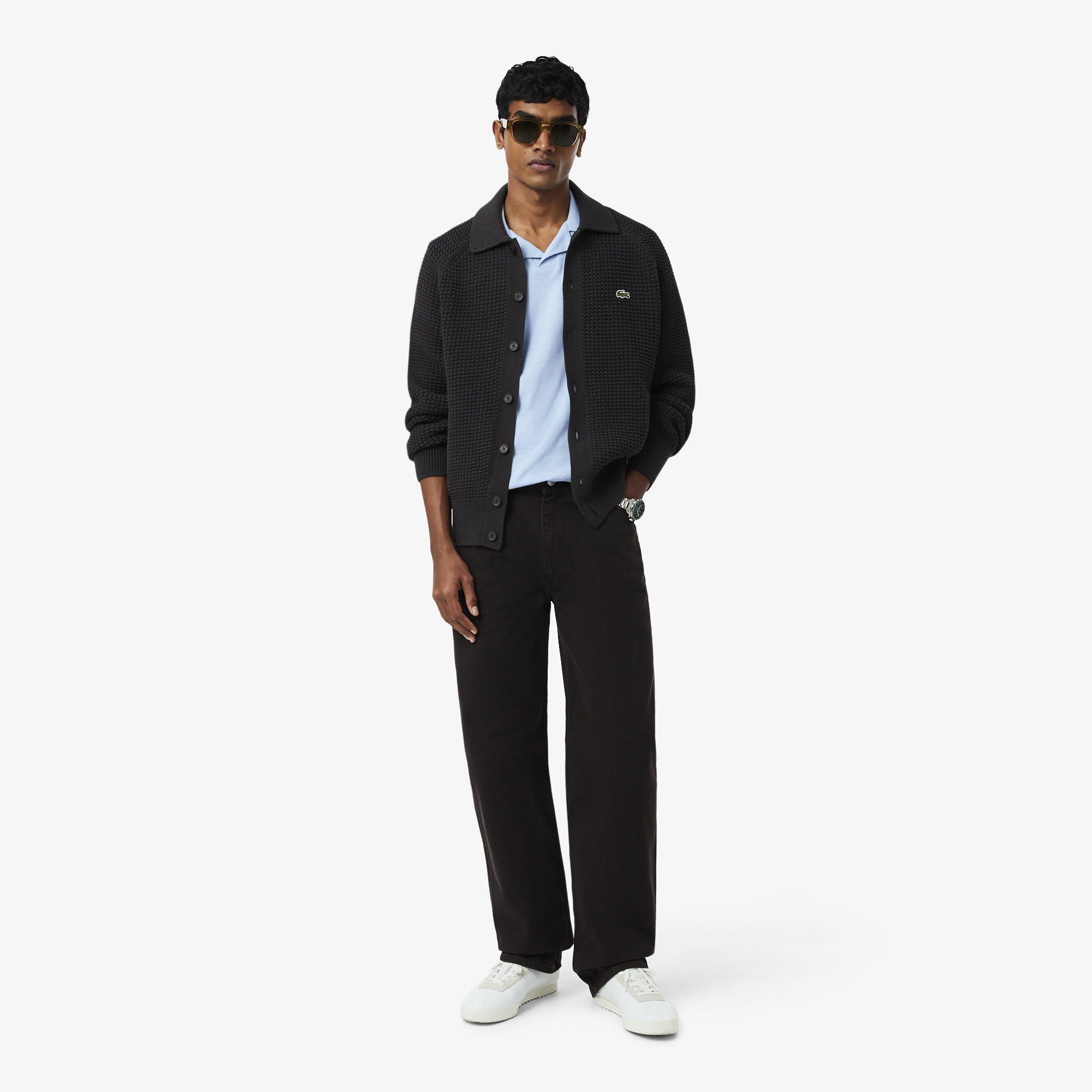 Erkek Classic Fit Mavi Polo