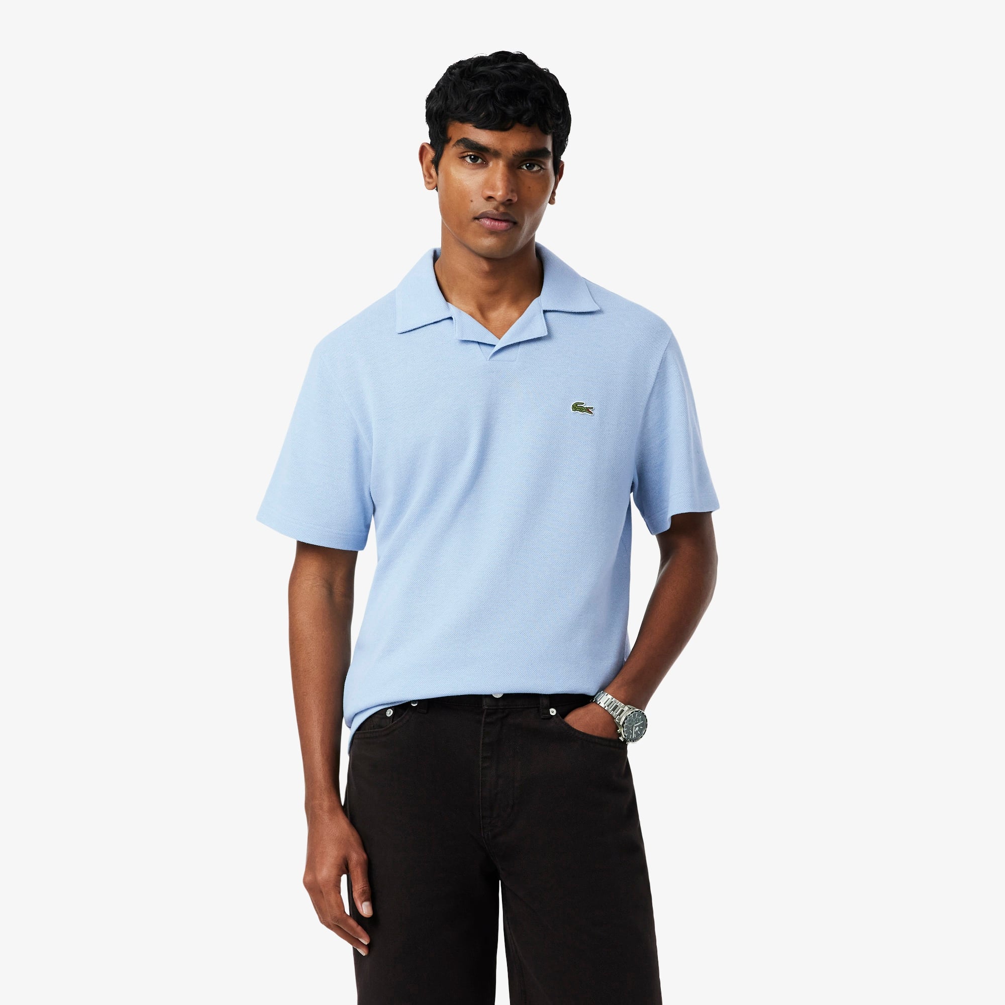 Erkek Classic Fit Mavi Polo
