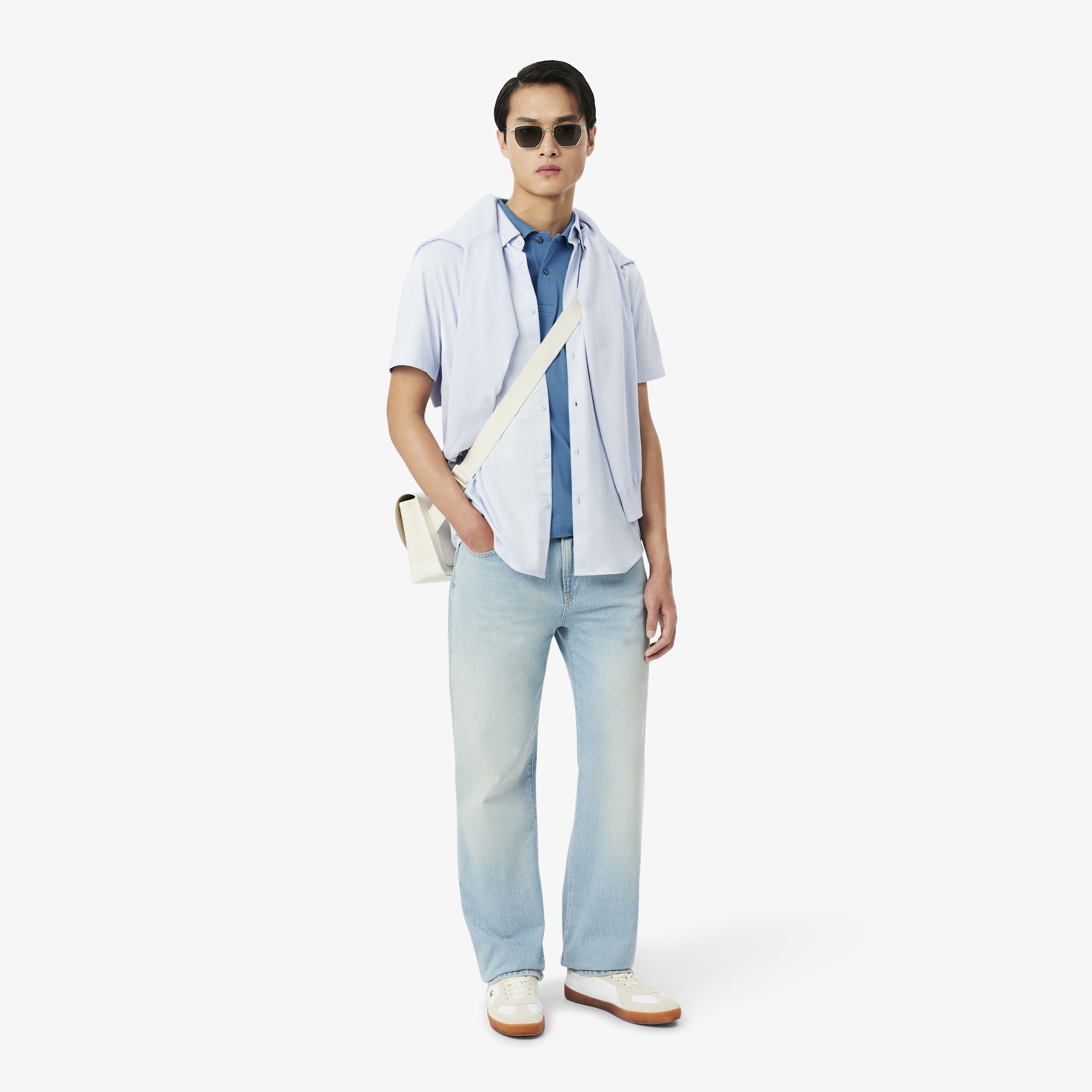 L.12.12 Light Erkek Classic Fit Mavi Polo