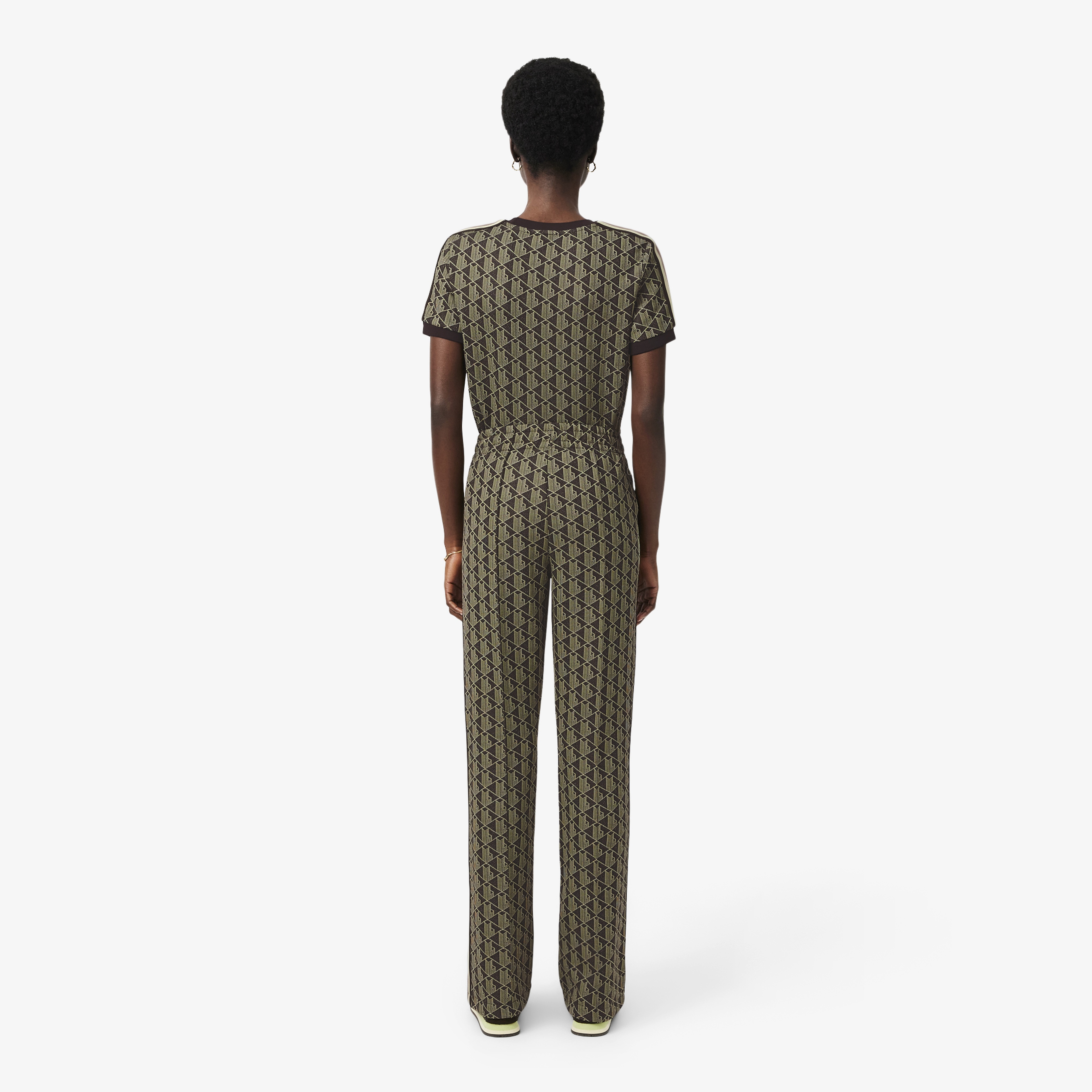 Kadın Flare Fit Monogram Kahverengi Eşofman Altı