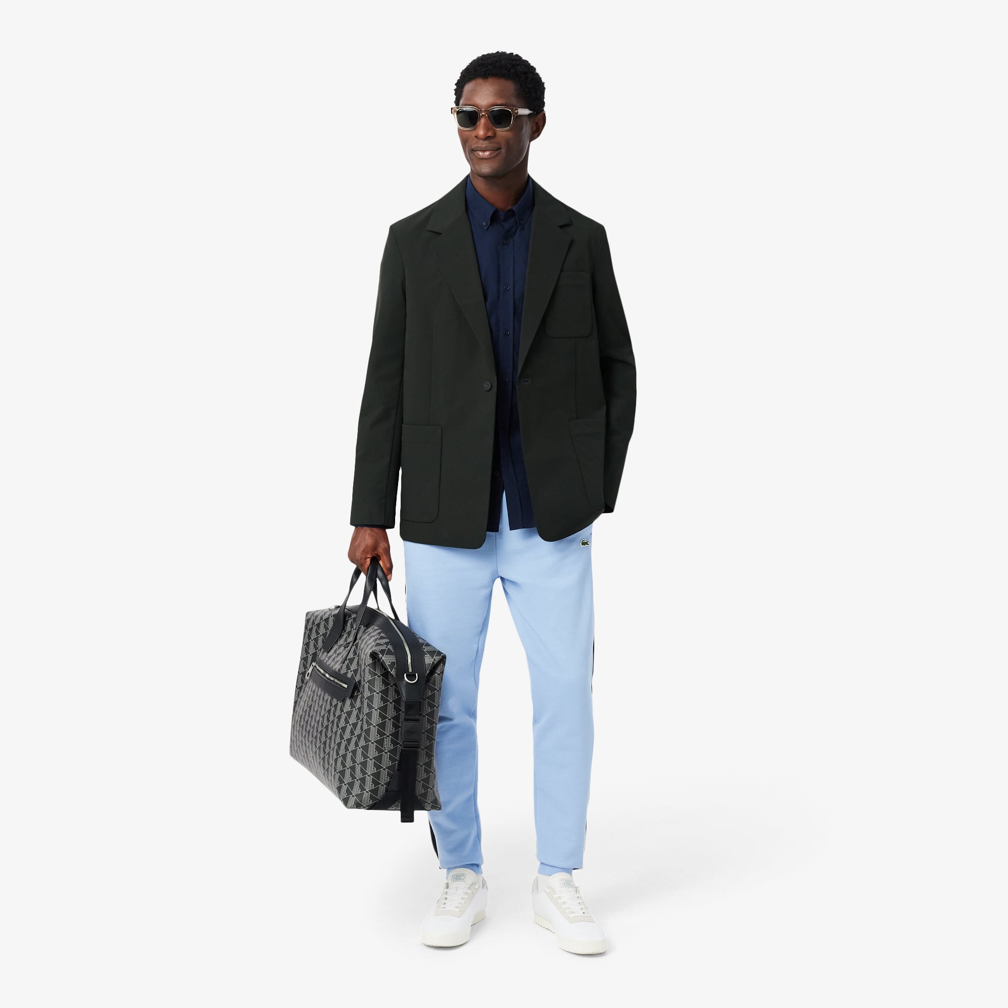 Lacoste Erkek Regular Fit Düğmeli Yaka Lacivert Gömlek görsel 4