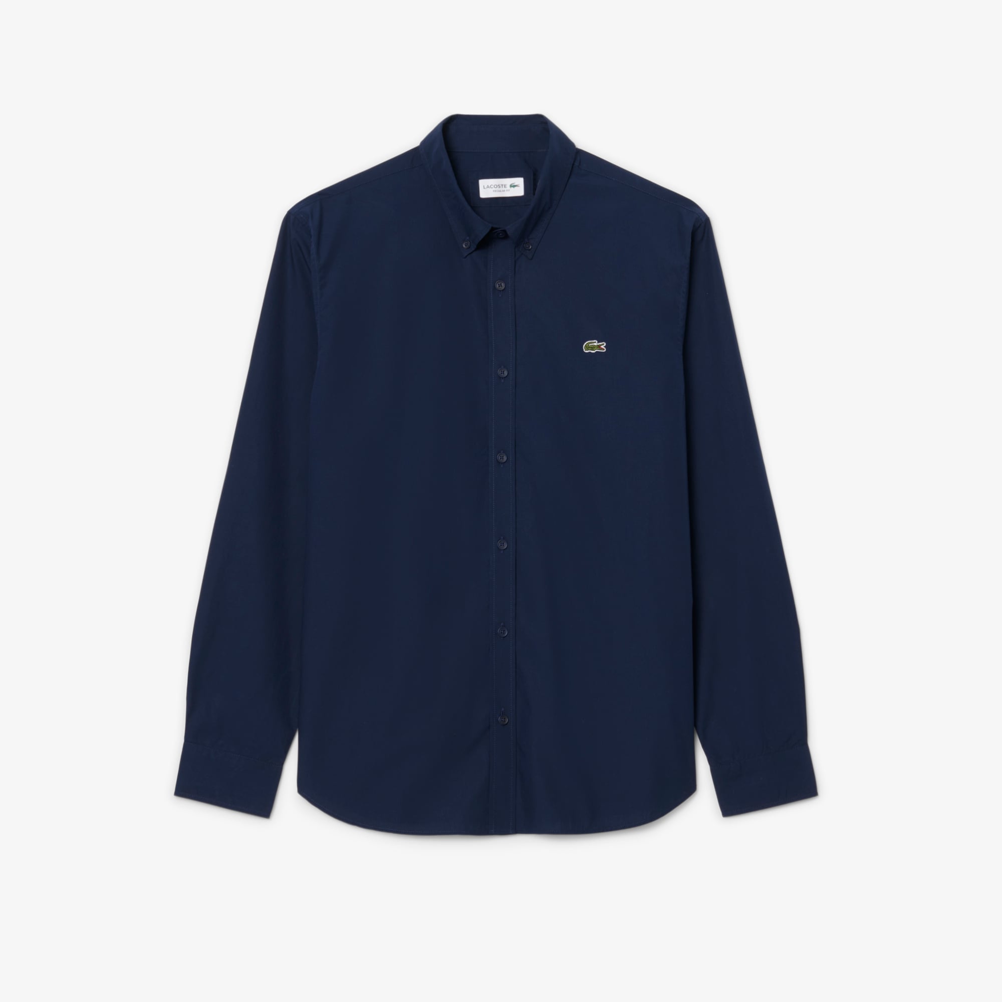 Lacoste Erkek Regular Fit Düğmeli Yaka Lacivert Gömlek görsel 5