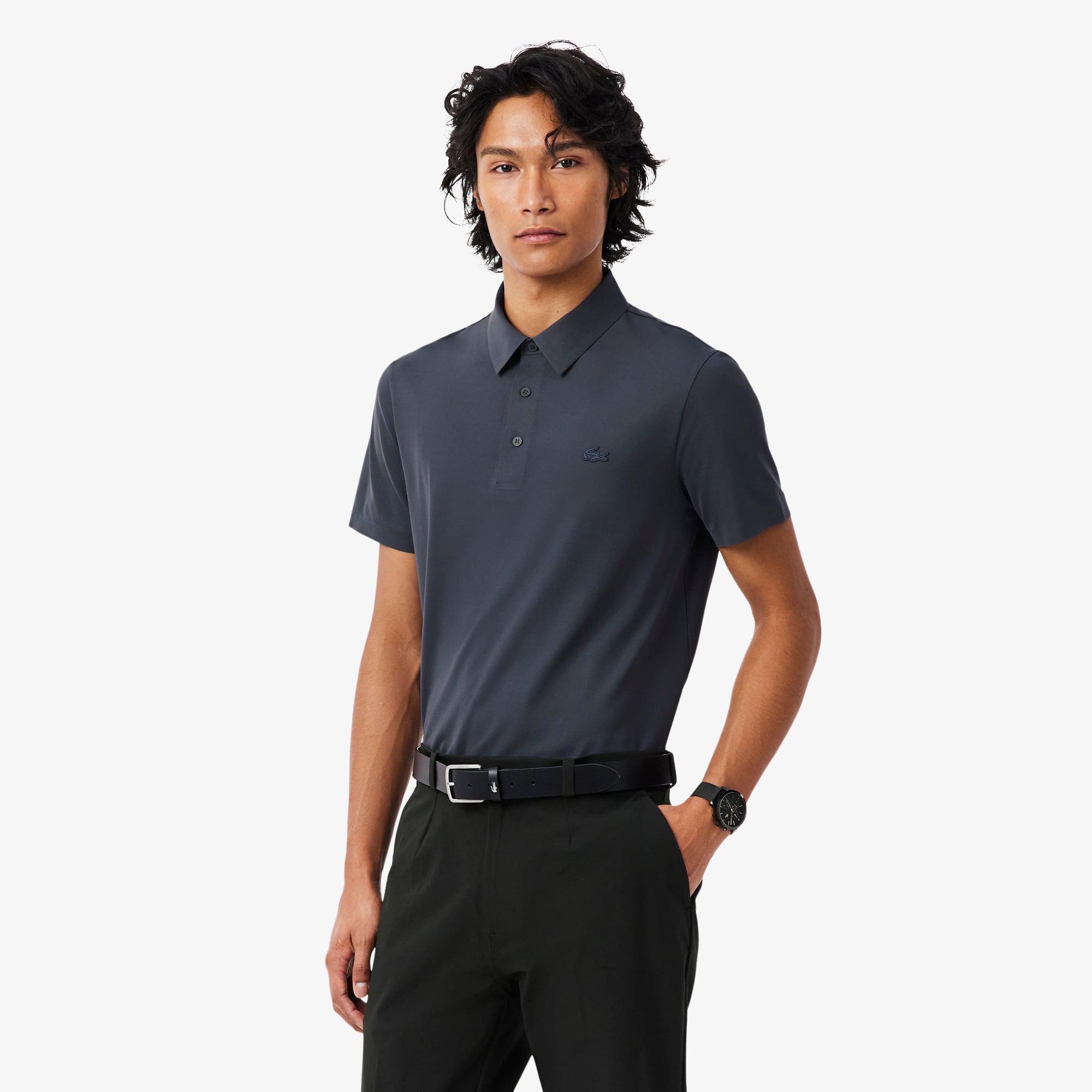 Lacoste Erkek Regular Fit Koyu Gri Commuter Polo