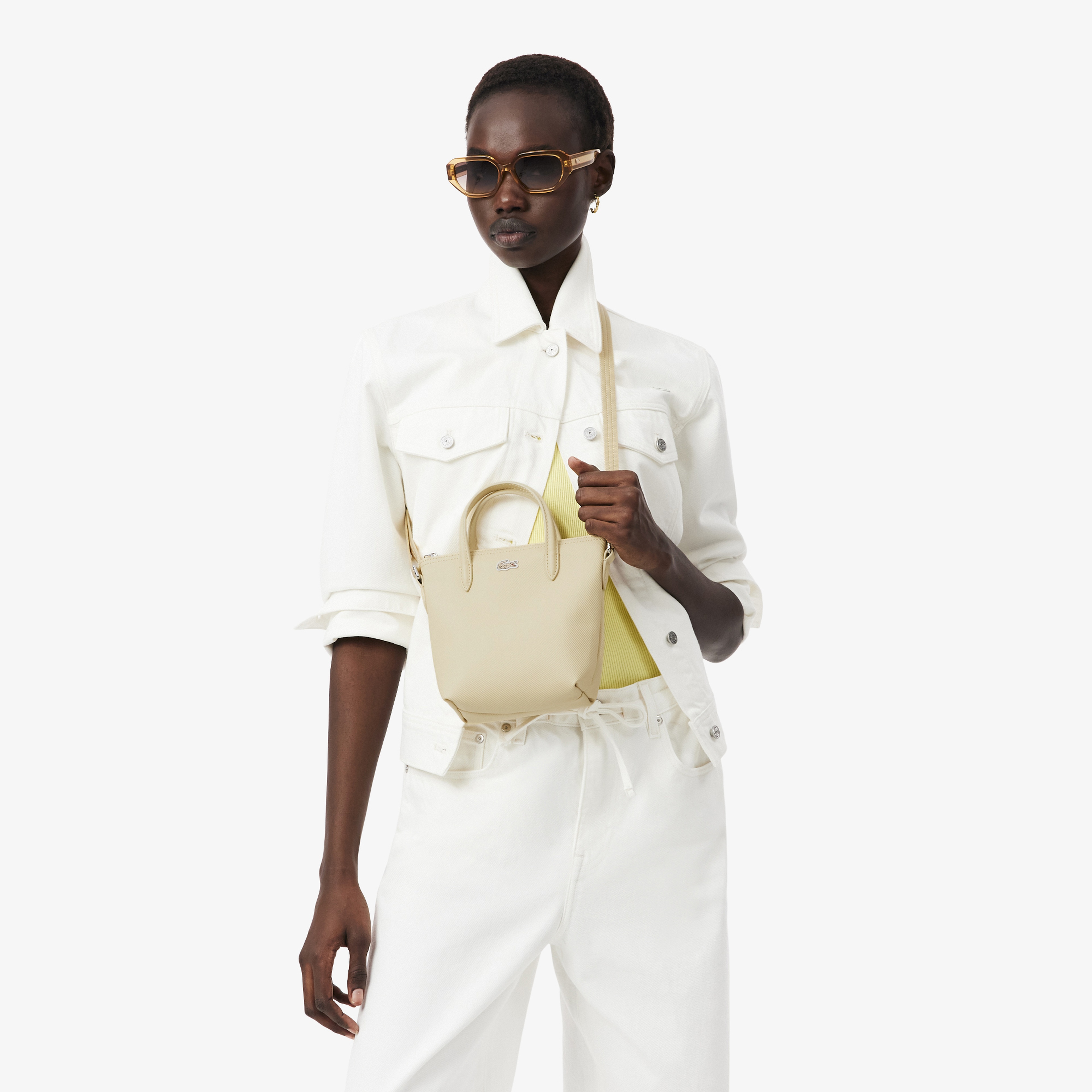 Mini L.12.12 Kadın Bej Omuz Çantası