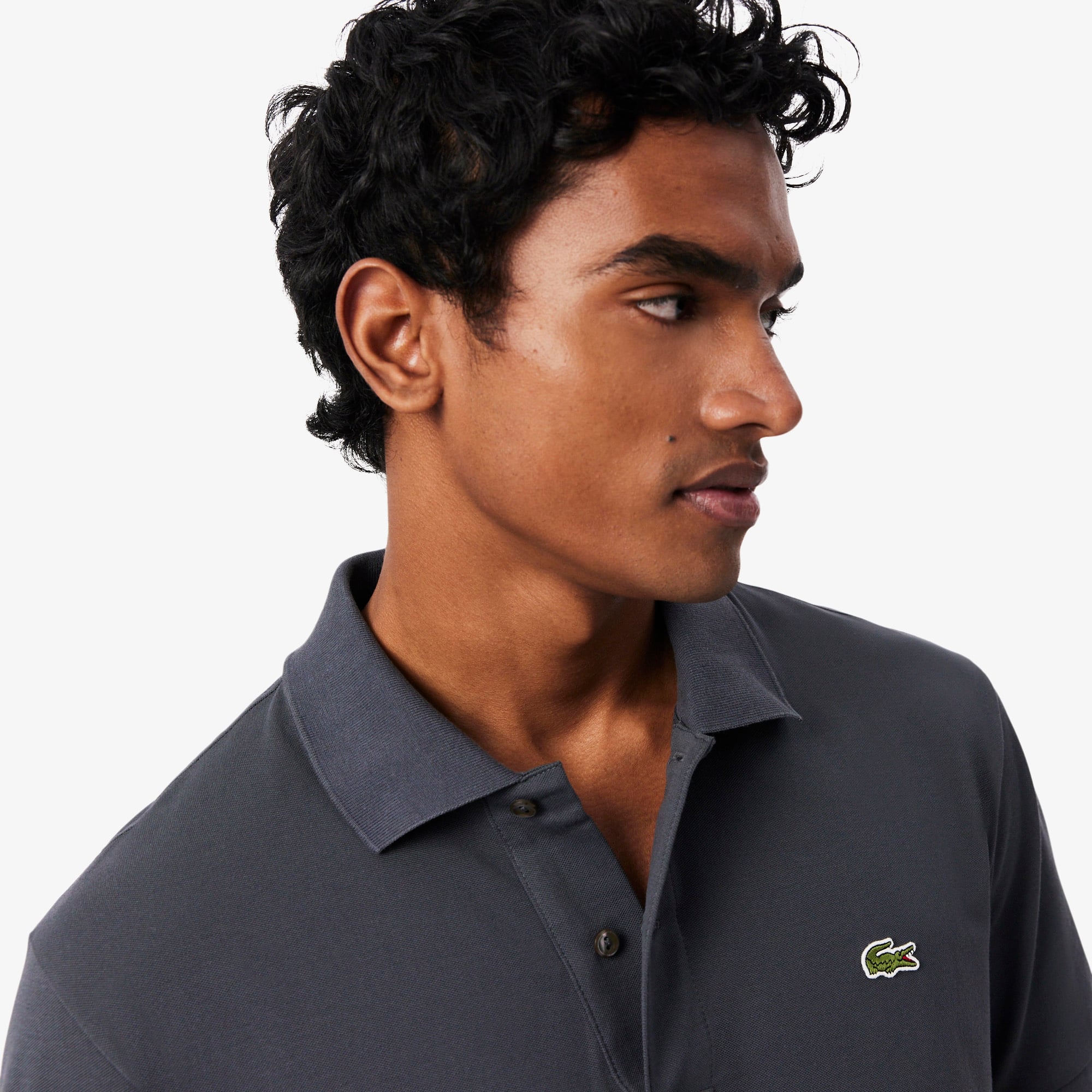 Lacoste L.12.12 Light Erkek Classic Fit Koyu Gri Polo görsel 2