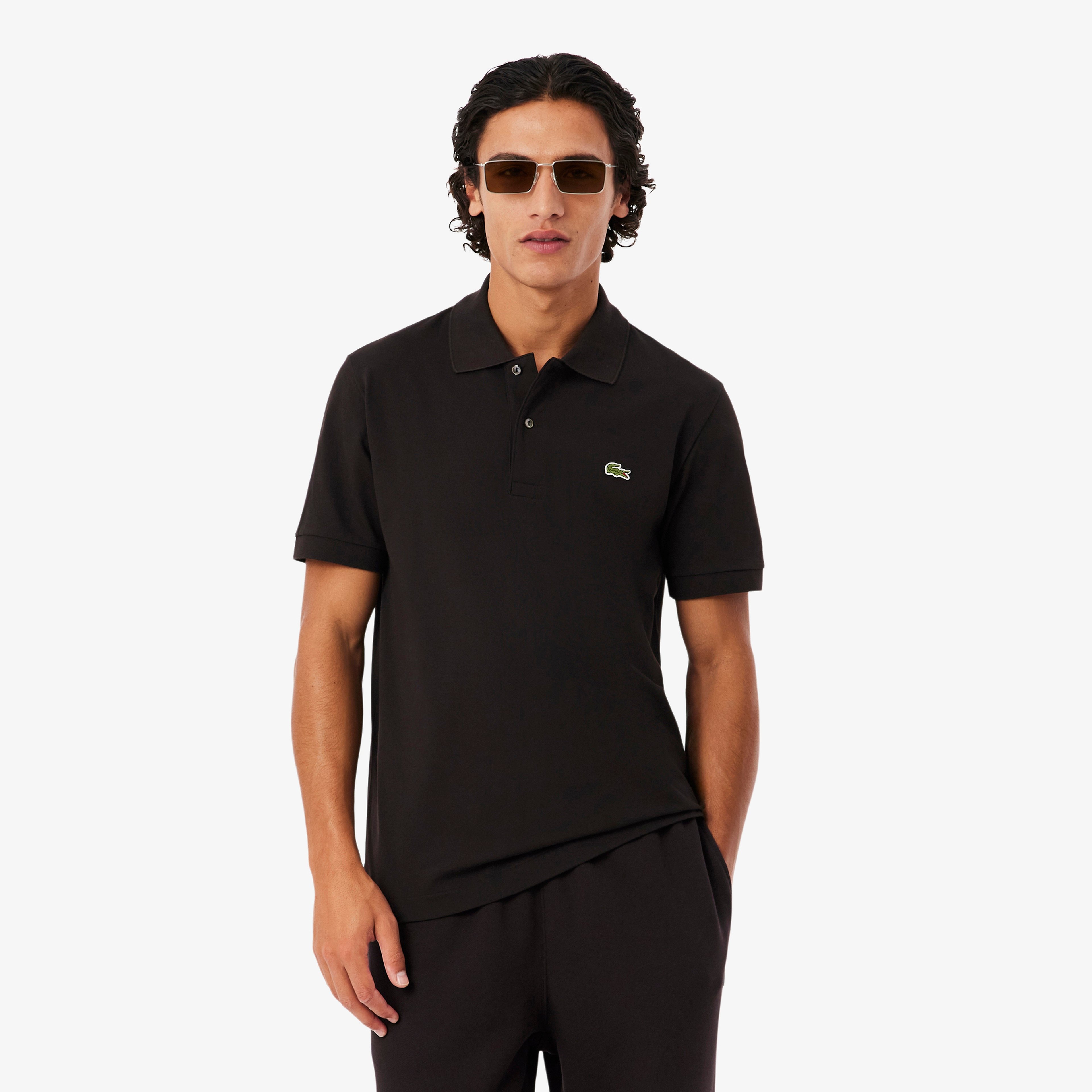 L.12.12 Light Erkek Classic Fit Koyu Kahverengi Polo