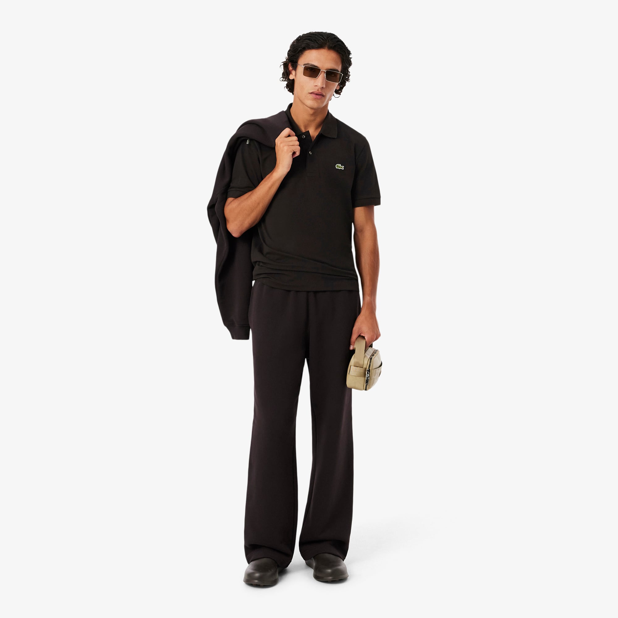 Lacoste L.12.12 Light Erkek Classic Fit Koyu Kahverengi Polo görsel 4