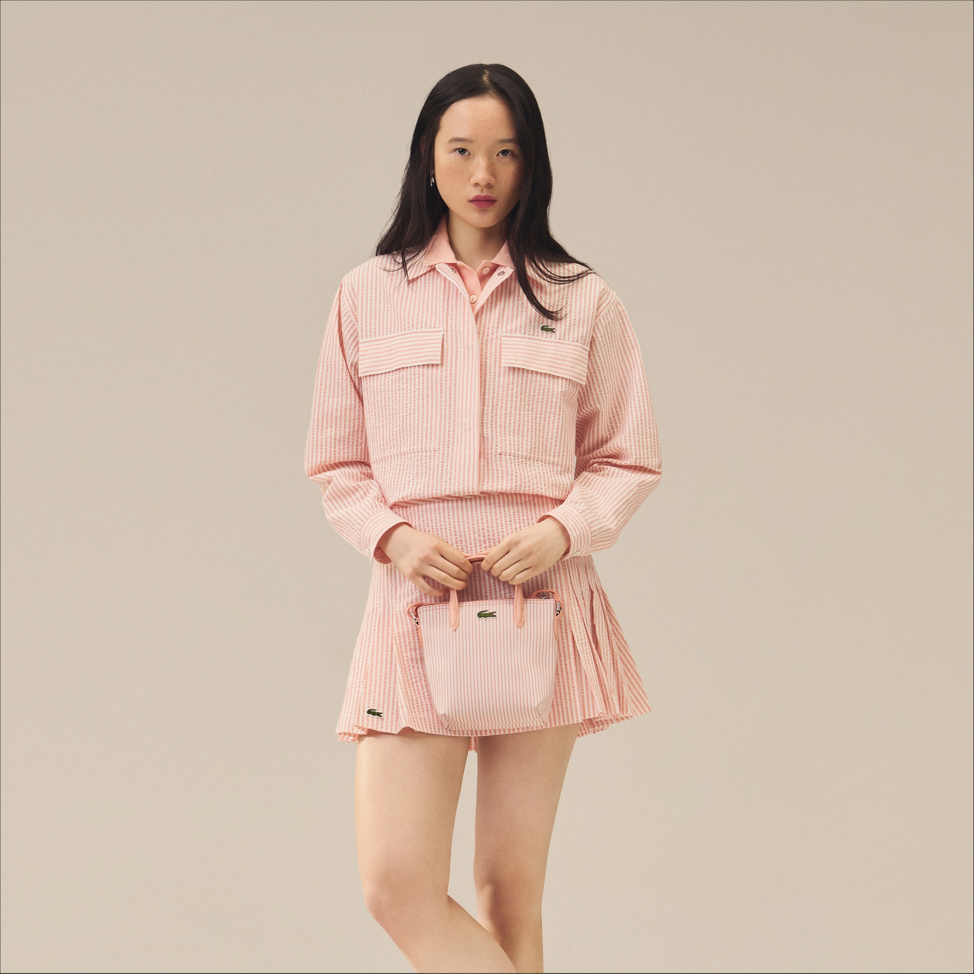 Mini L.12.12 Kadın Pembe Postacı Çantası