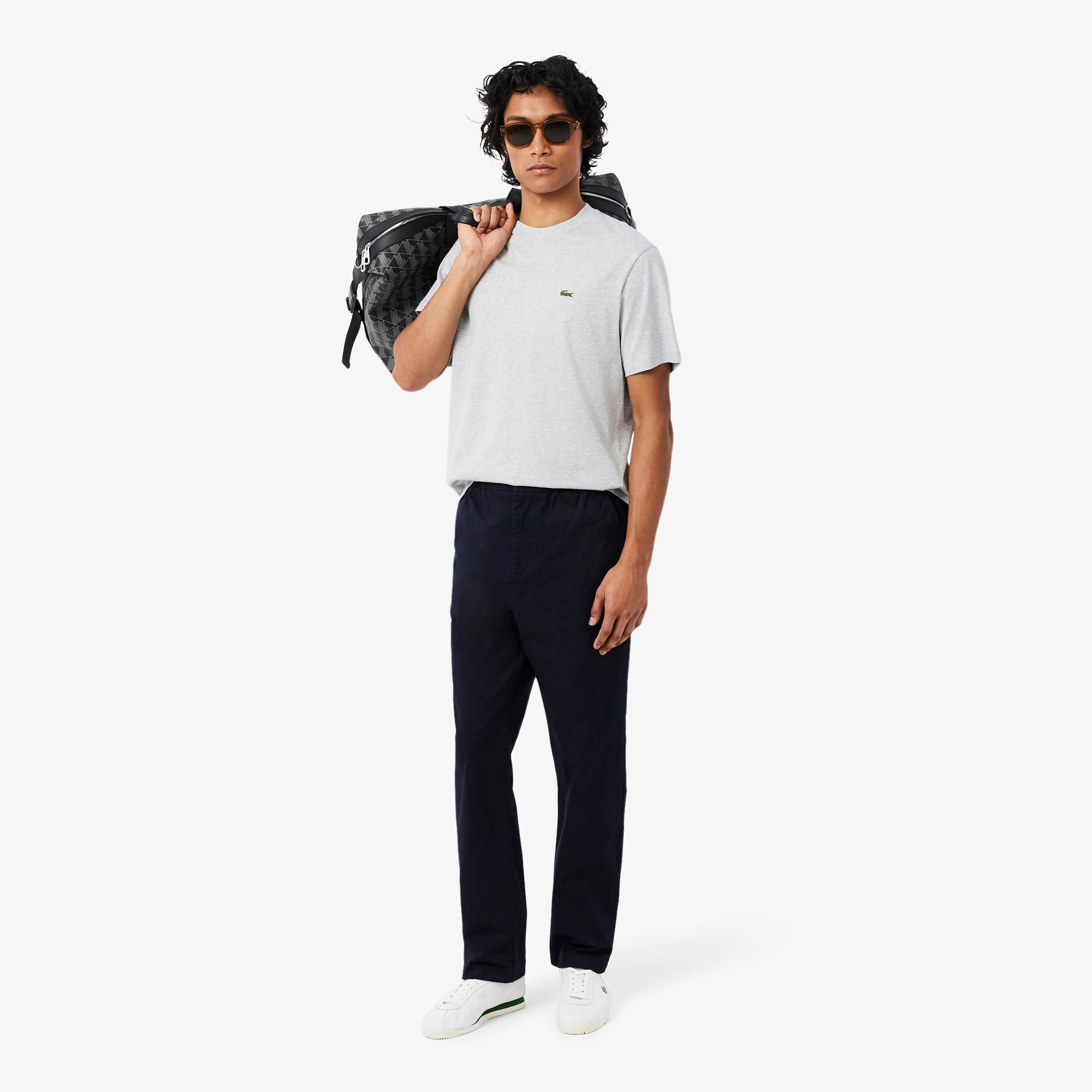 Lacoste Erkek Regular Fit Lacivert Chino Pantolon görsel 4