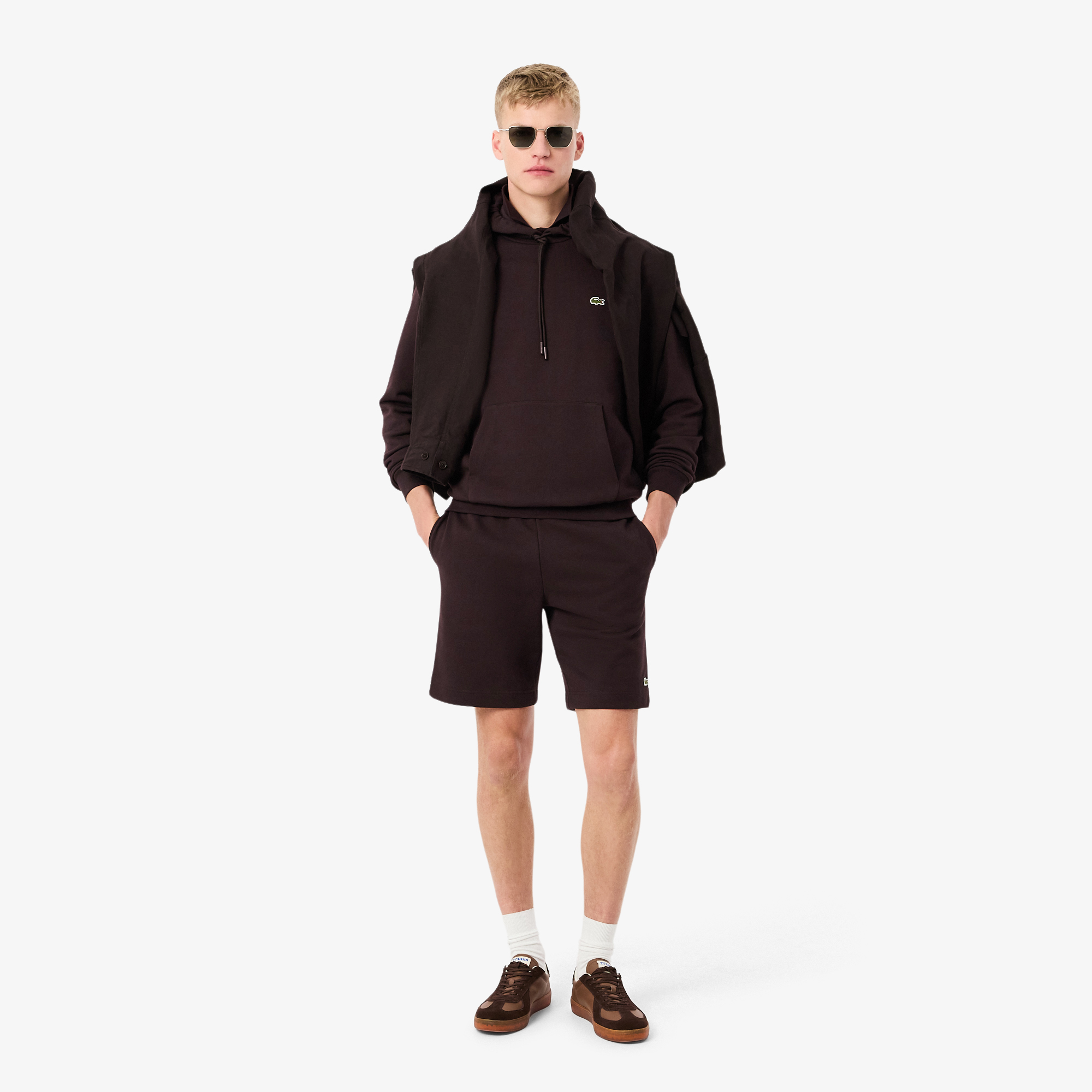 Erkek Regular Fit Koyu Kahverengi Şort Kahverengi