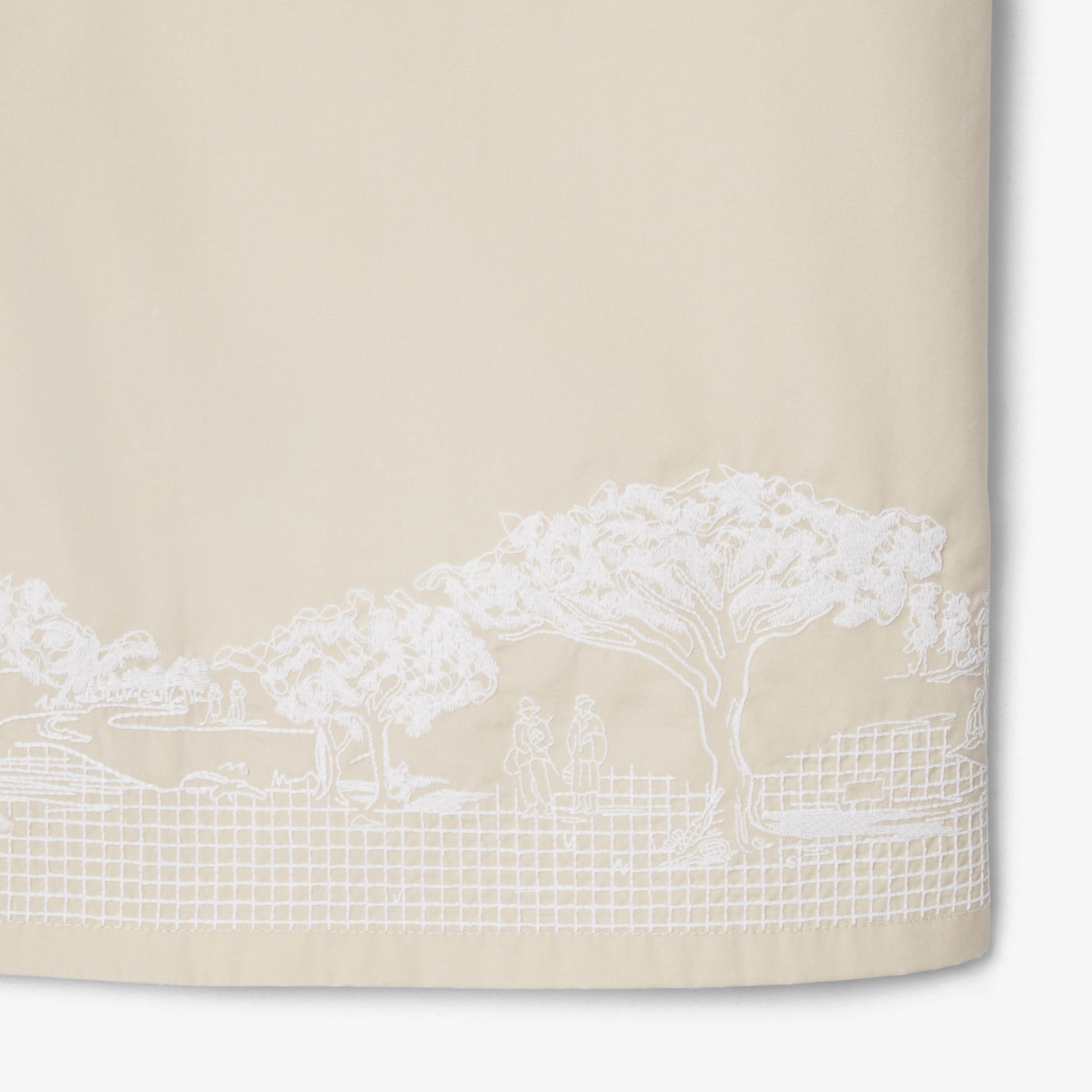 SS26 RUNWAY Unisex Relaxed Fit Kısa Kollu Bej Gömlek