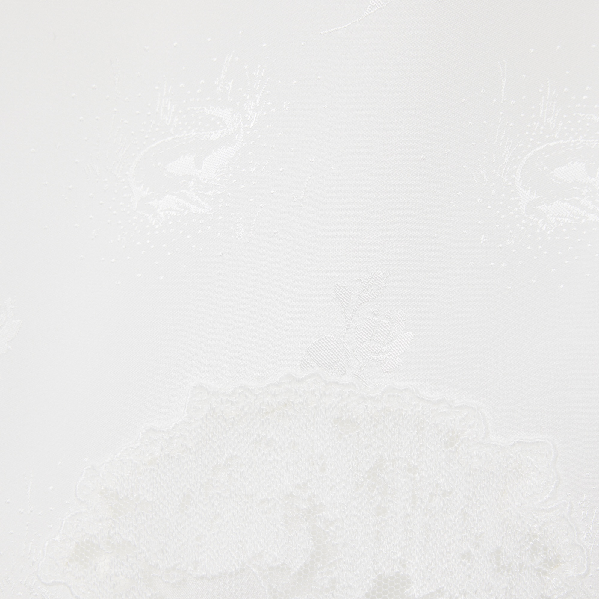 SS26 RUNWAY Kadın Desenli Beyaz Etek