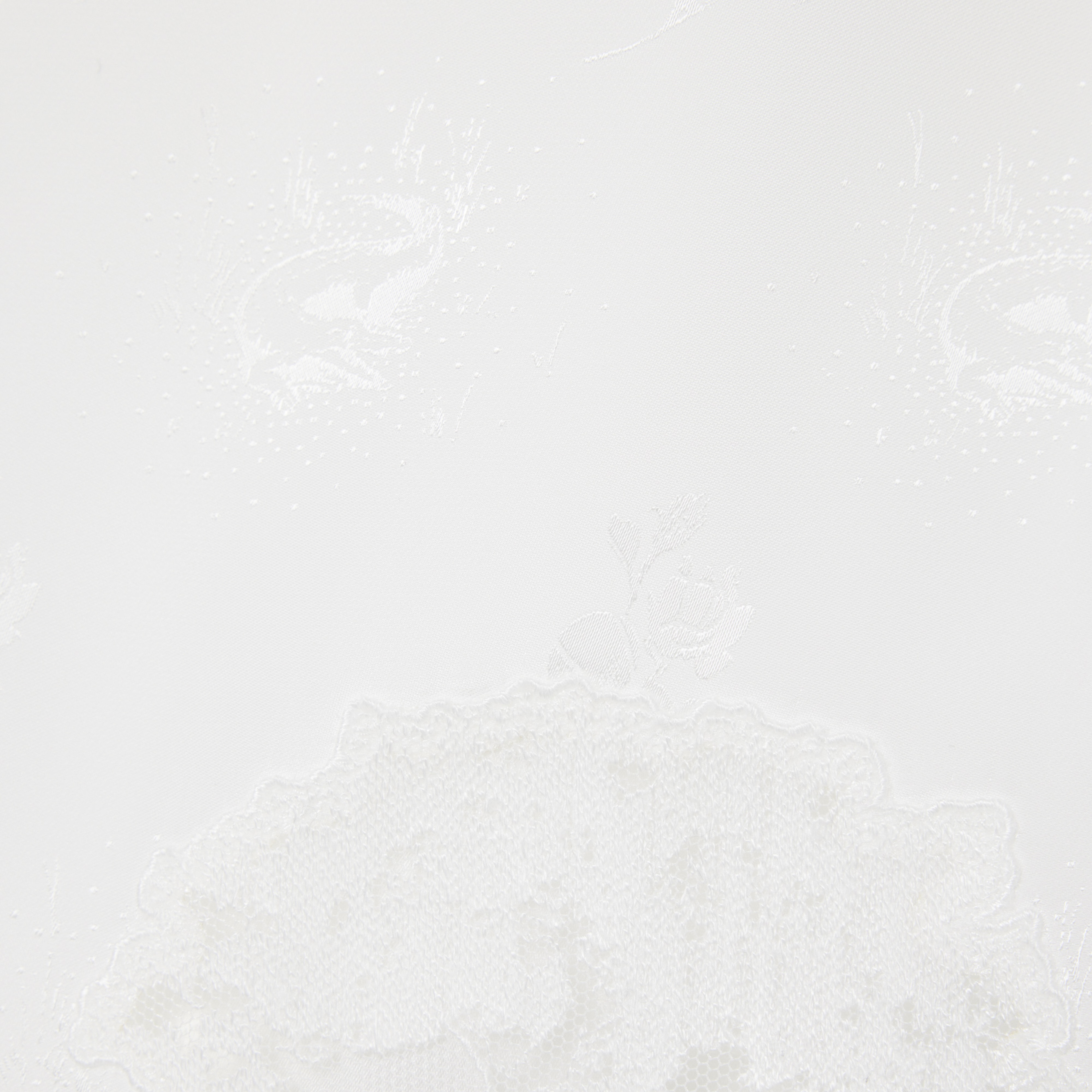 SS26 RUNWAY Kadın Desenli Beyaz Etek