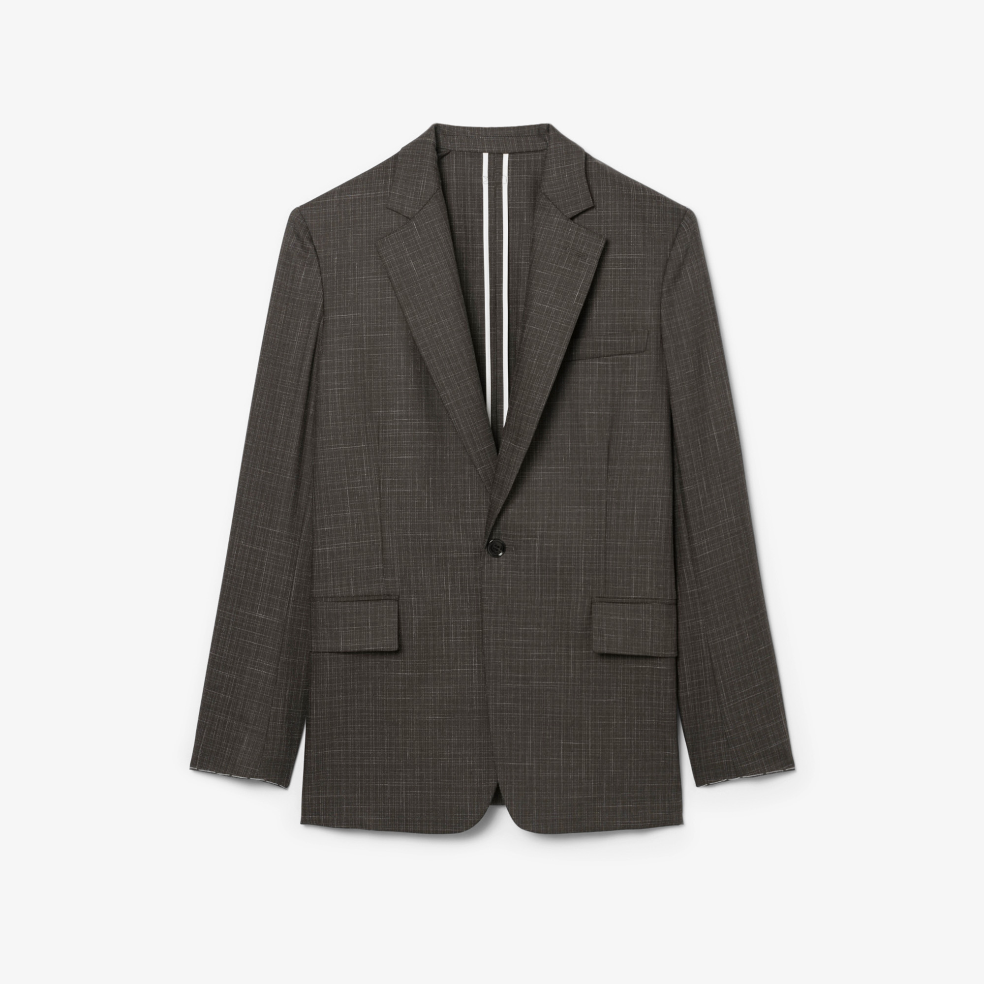 Lacoste SS26 RUNWAY Unisex Yün Kahverengi Blazer görsel 5