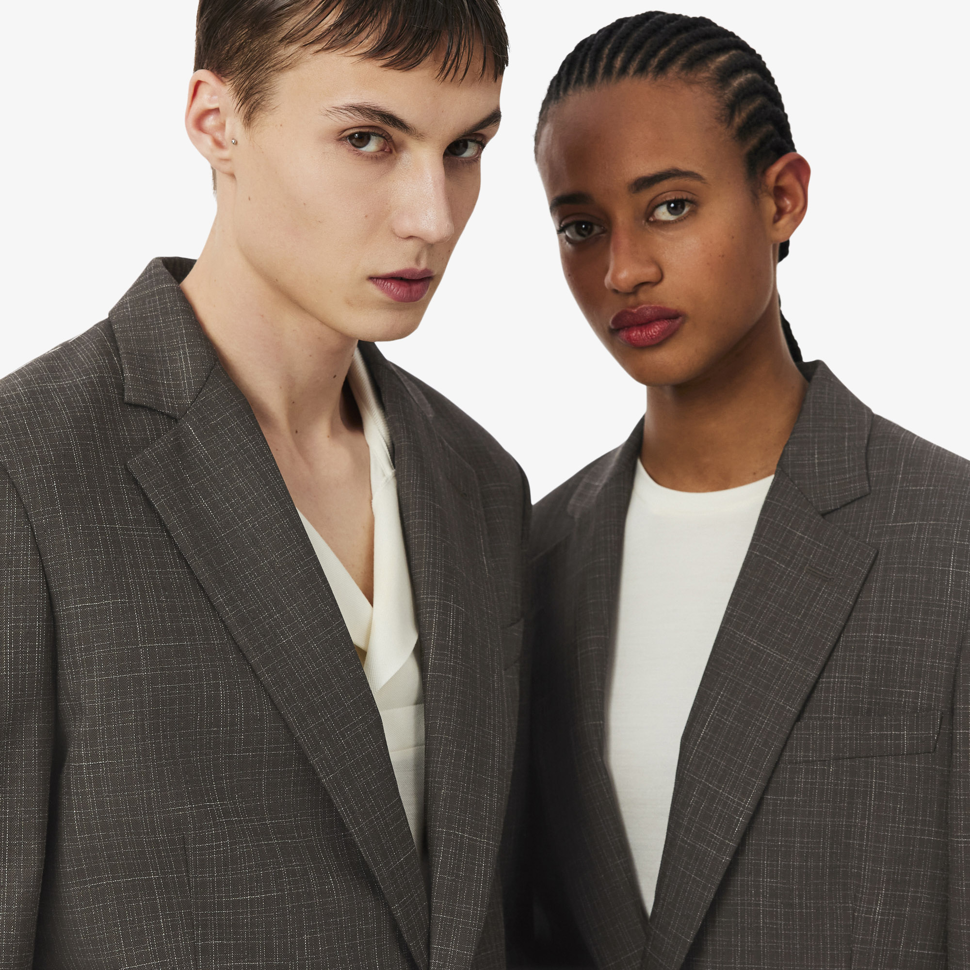 Lacoste SS26 RUNWAY Unisex Yün Kahverengi Blazer görsel 2