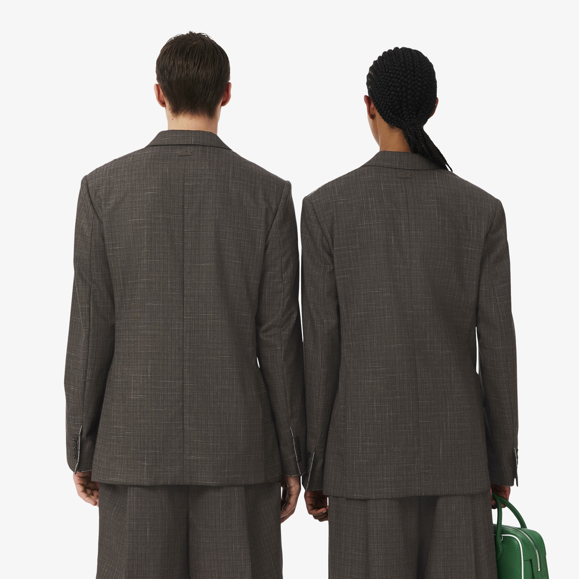 SS26 RUNWAY Unisex Yün Kahverengi Blazer