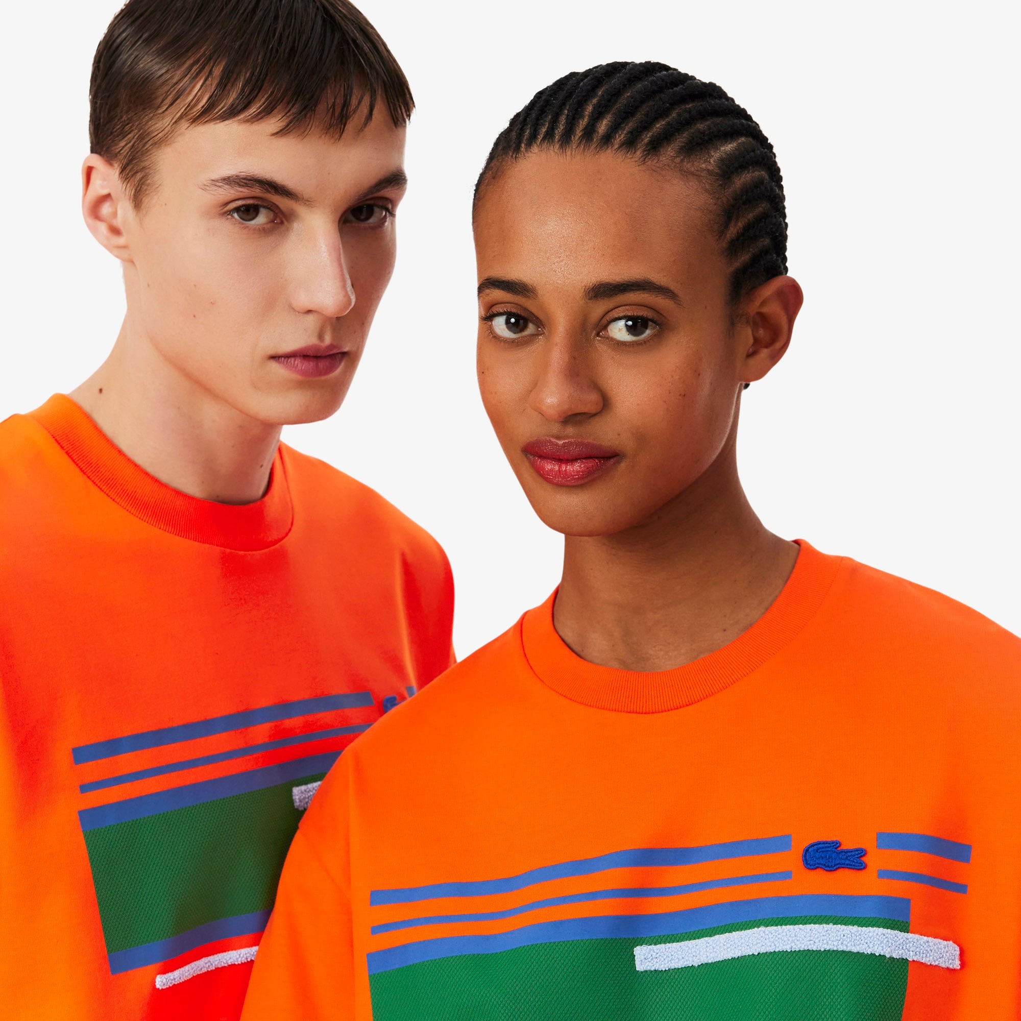 SS26 RUNWAY Unisex Classic Fit Bisiklet Yaka Baskılı Turuncu T-Shirt