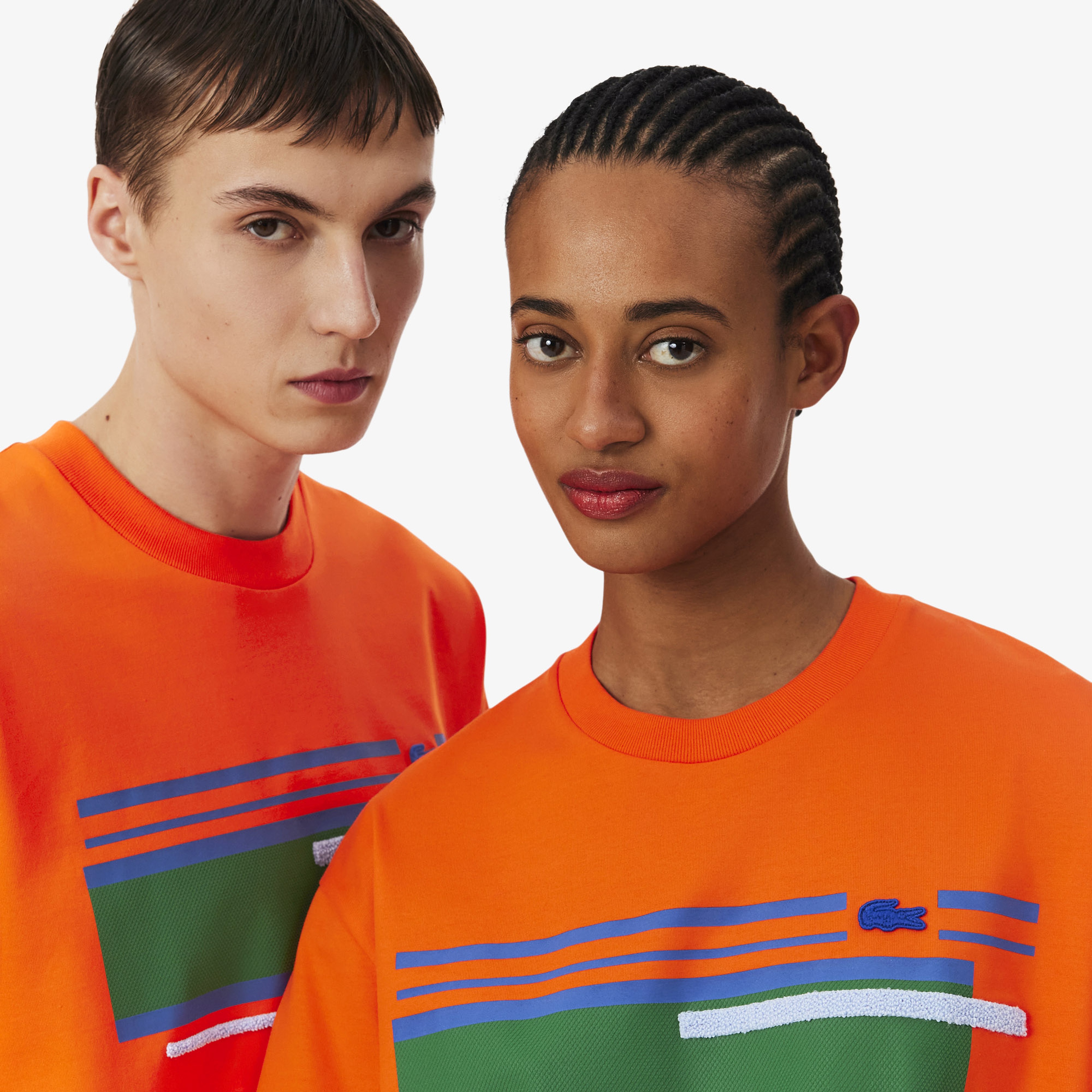 SS26 RUNWAY Unisex Classic Fit Bisiklet Yaka Baskılı Turuncu T-Shirt