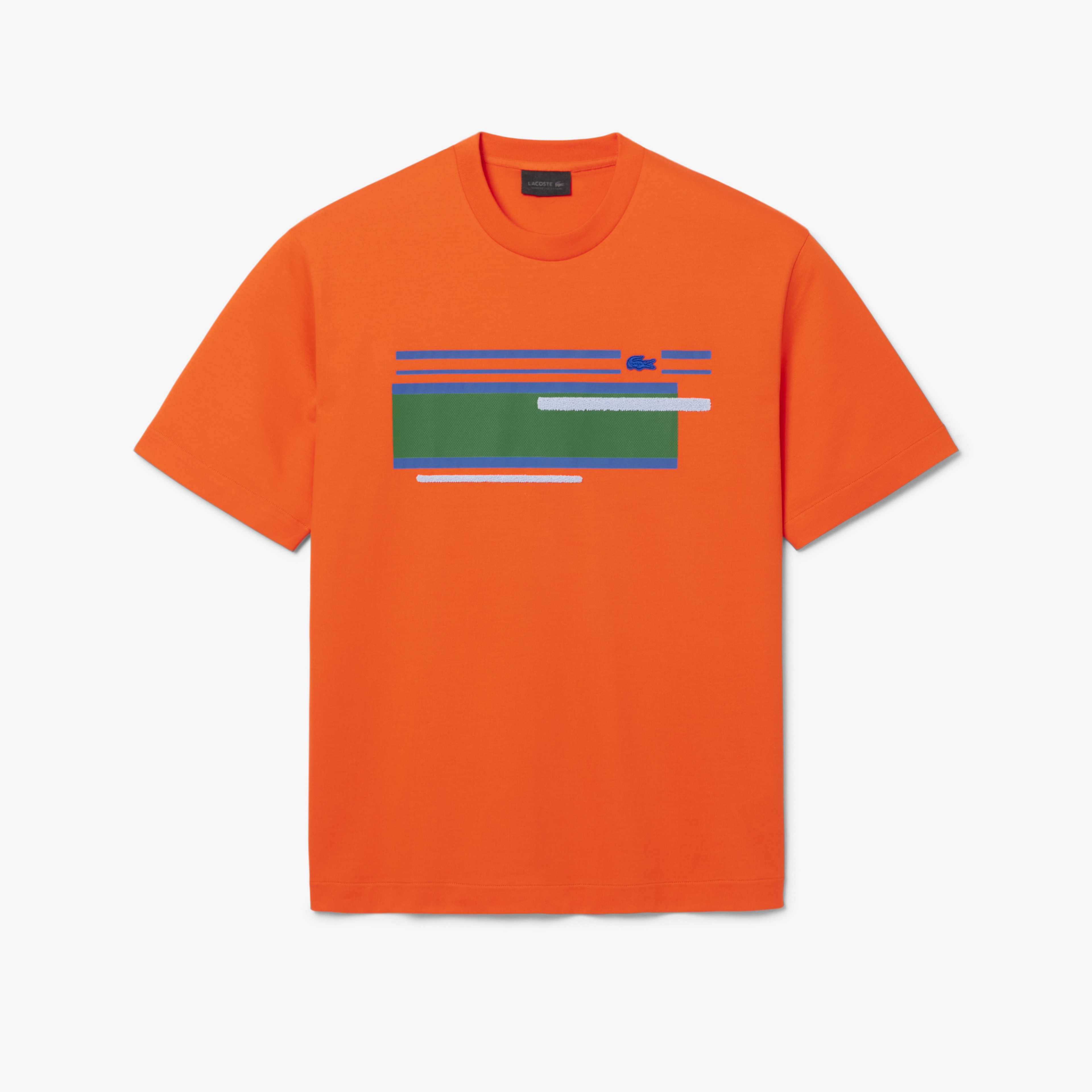 SS26 RUNWAY Unisex Classic Fit Bisiklet Yaka Baskılı Turuncu T-Shirt