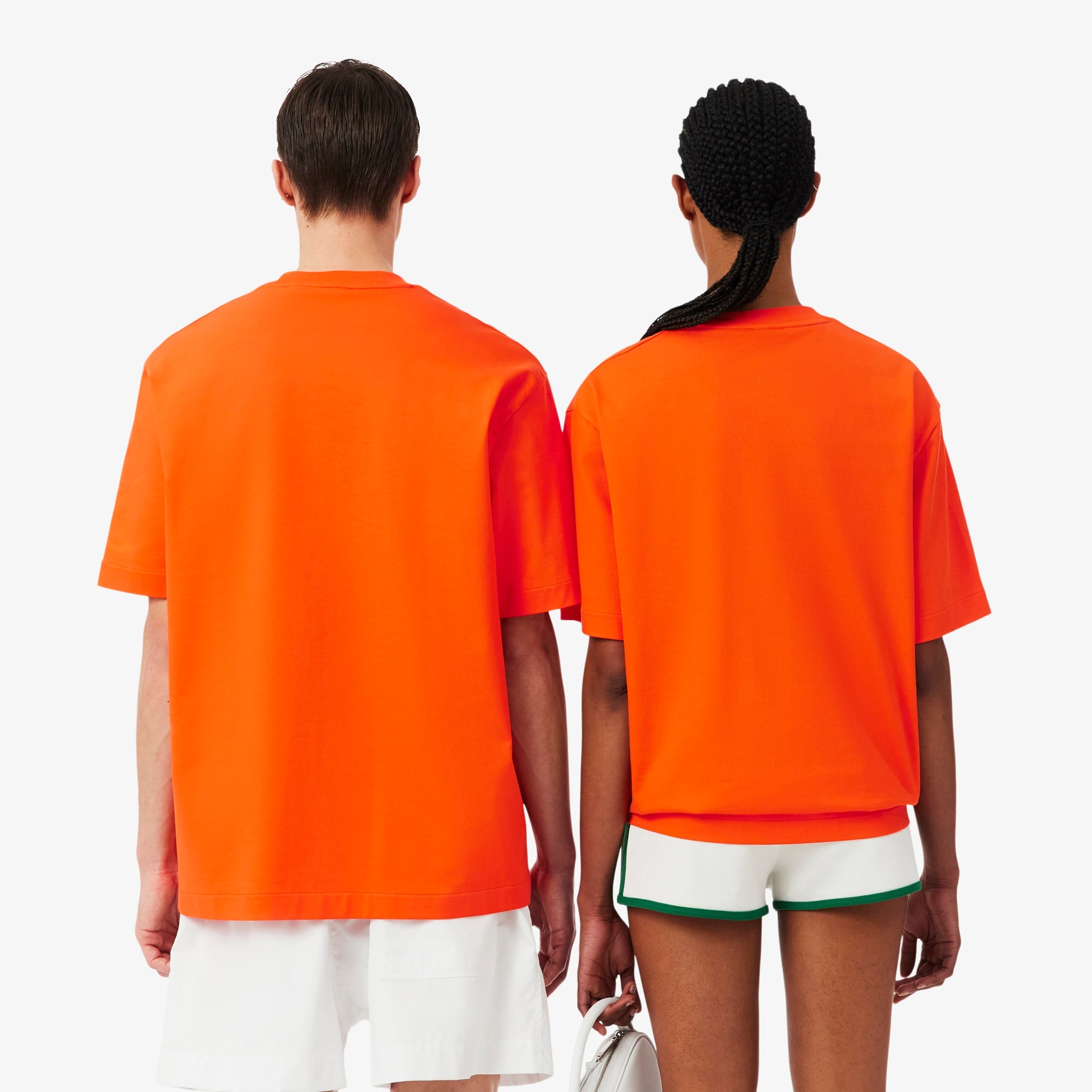 SS26 RUNWAY Unisex Classic Fit Bisiklet Yaka Baskılı Turuncu T-Shirt