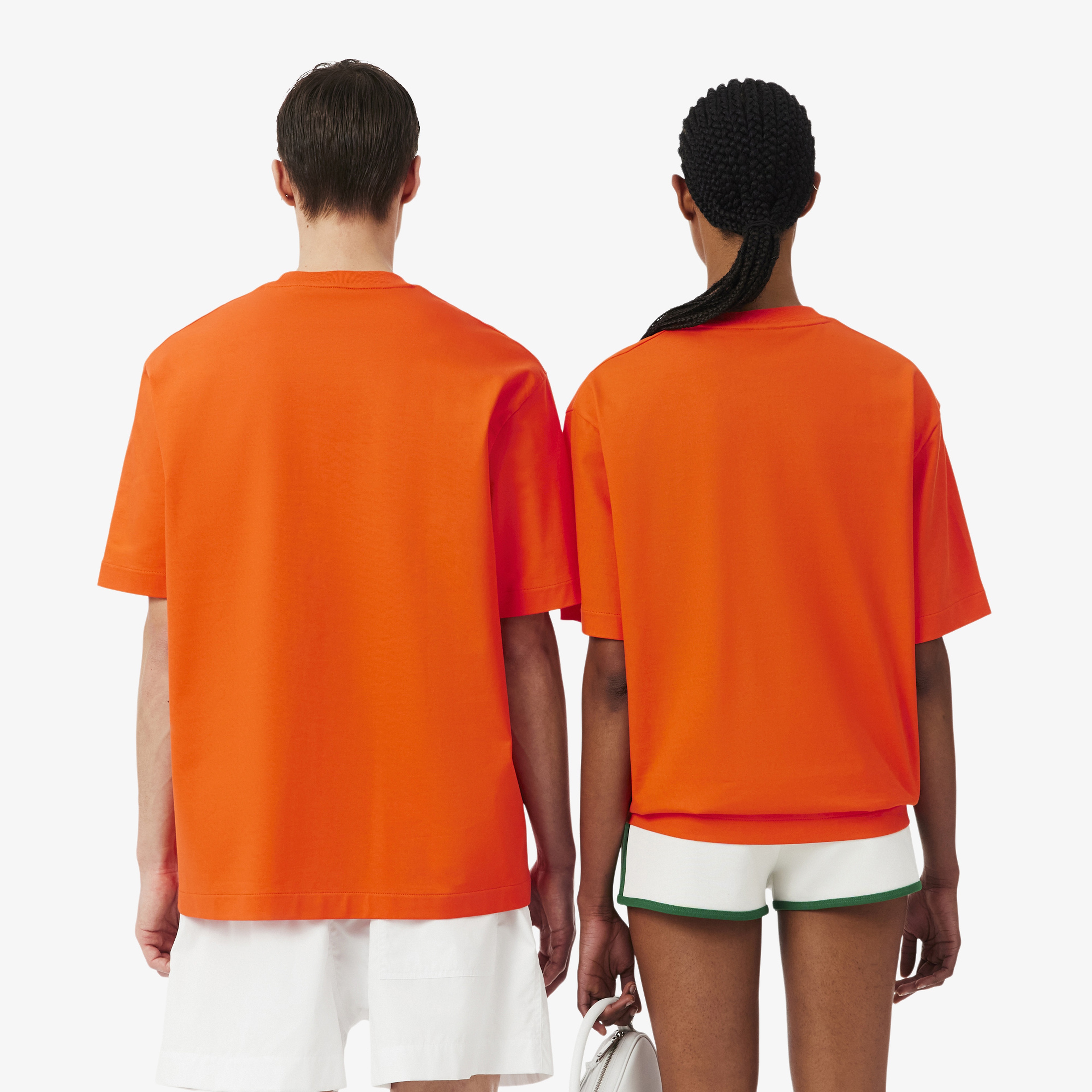 SS26 RUNWAY Unisex Classic Fit Bisiklet Yaka Baskılı Turuncu T-Shirt