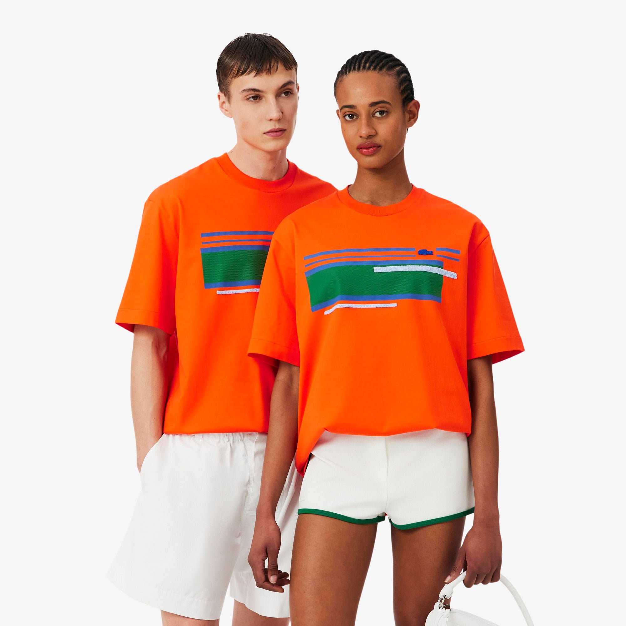 SS26 RUNWAY Unisex Classic Fit Bisiklet Yaka Baskılı Turuncu T-Shirt