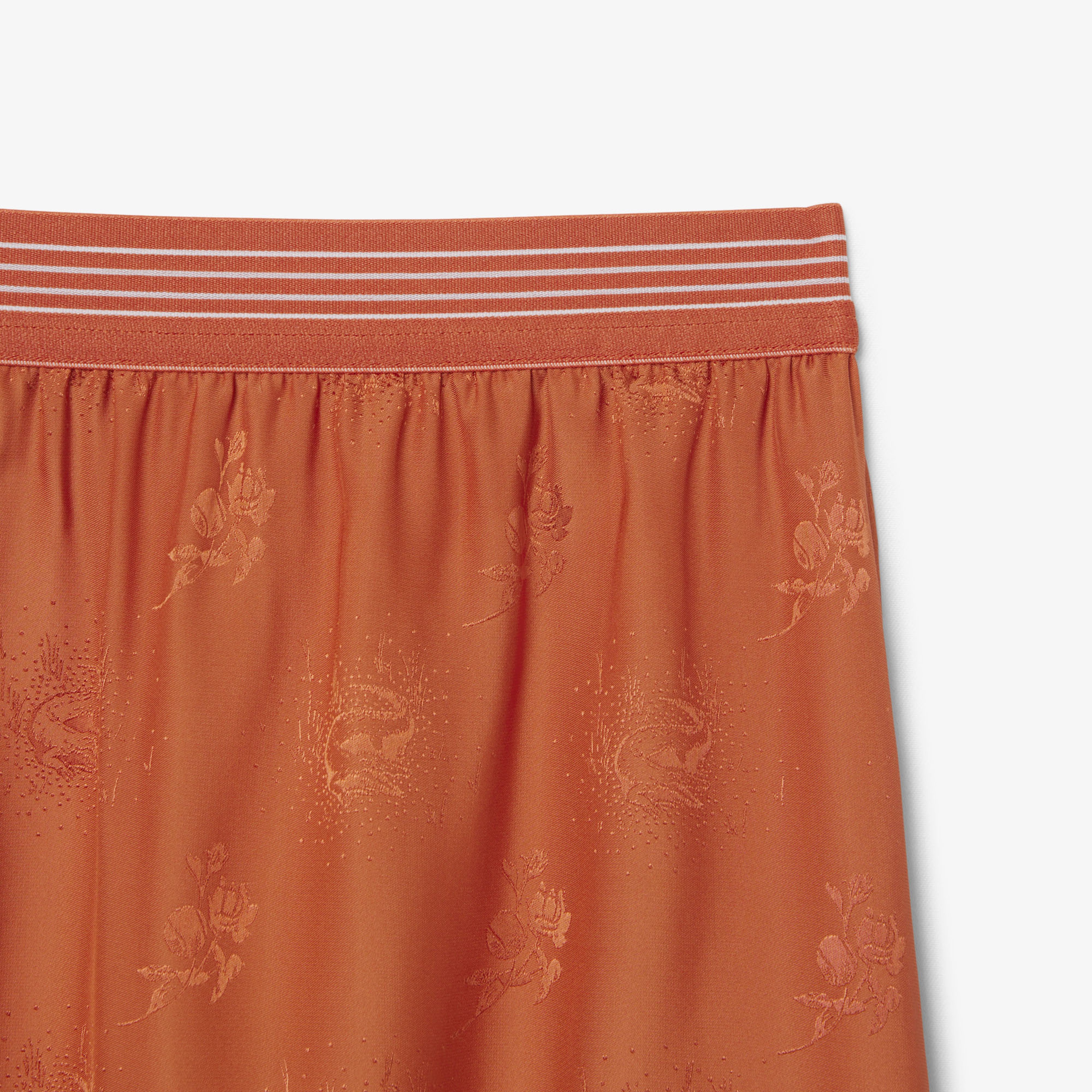 SS26 RUNWAY Kadın Desenli Turuncu Etek