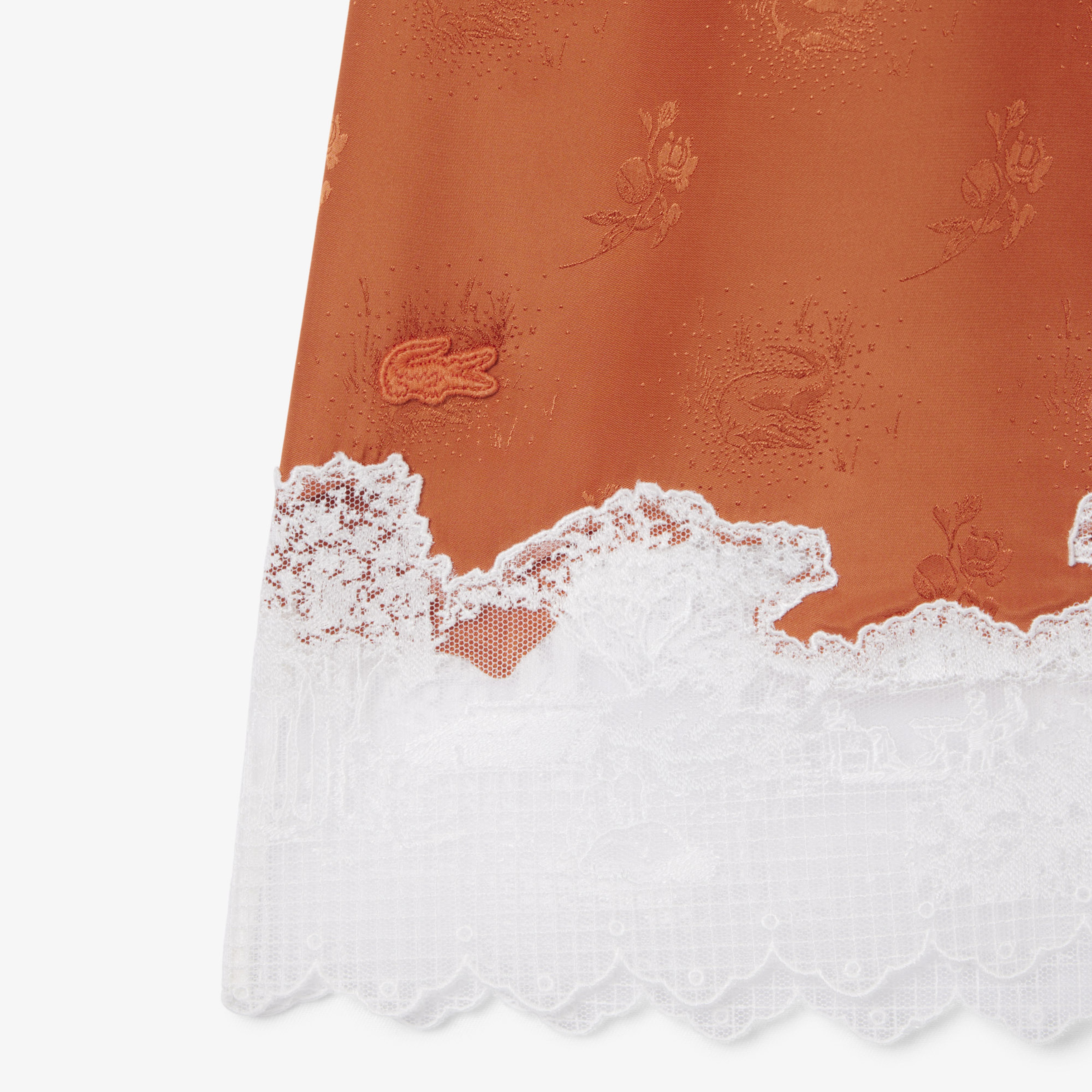 SS26 RUNWAY Kadın Desenli Turuncu Etek