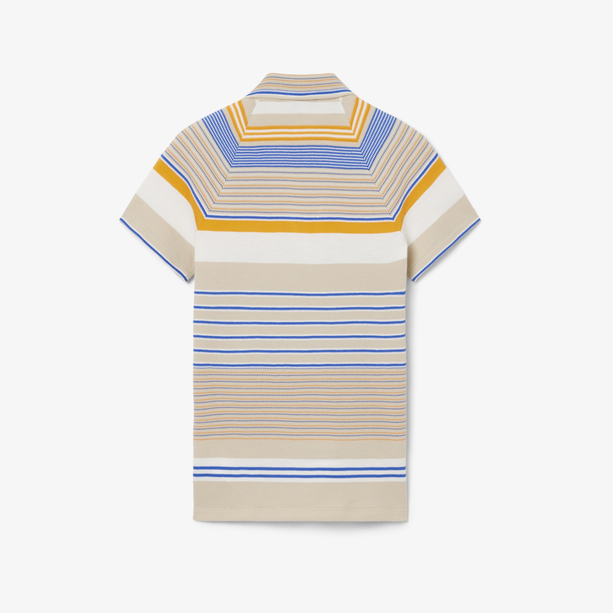 SS26 RUNWAY Kadın Slim Fit Çizgili Bej Polo